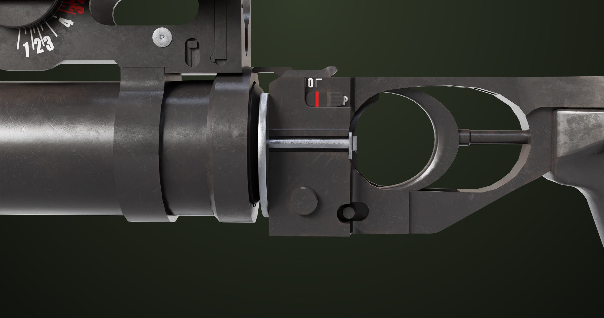 AKMS Light Machine Gun 10 Wood All PBR Unity UE Textures Low-poly 3D model_41