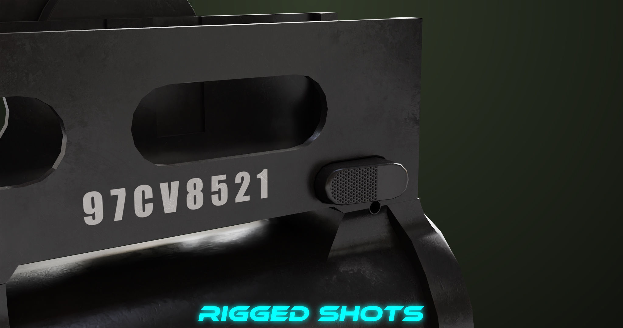 AKMS Light Machine Gun 10 Wood All PBR Unity UE Textures Low-poly 3D model_51