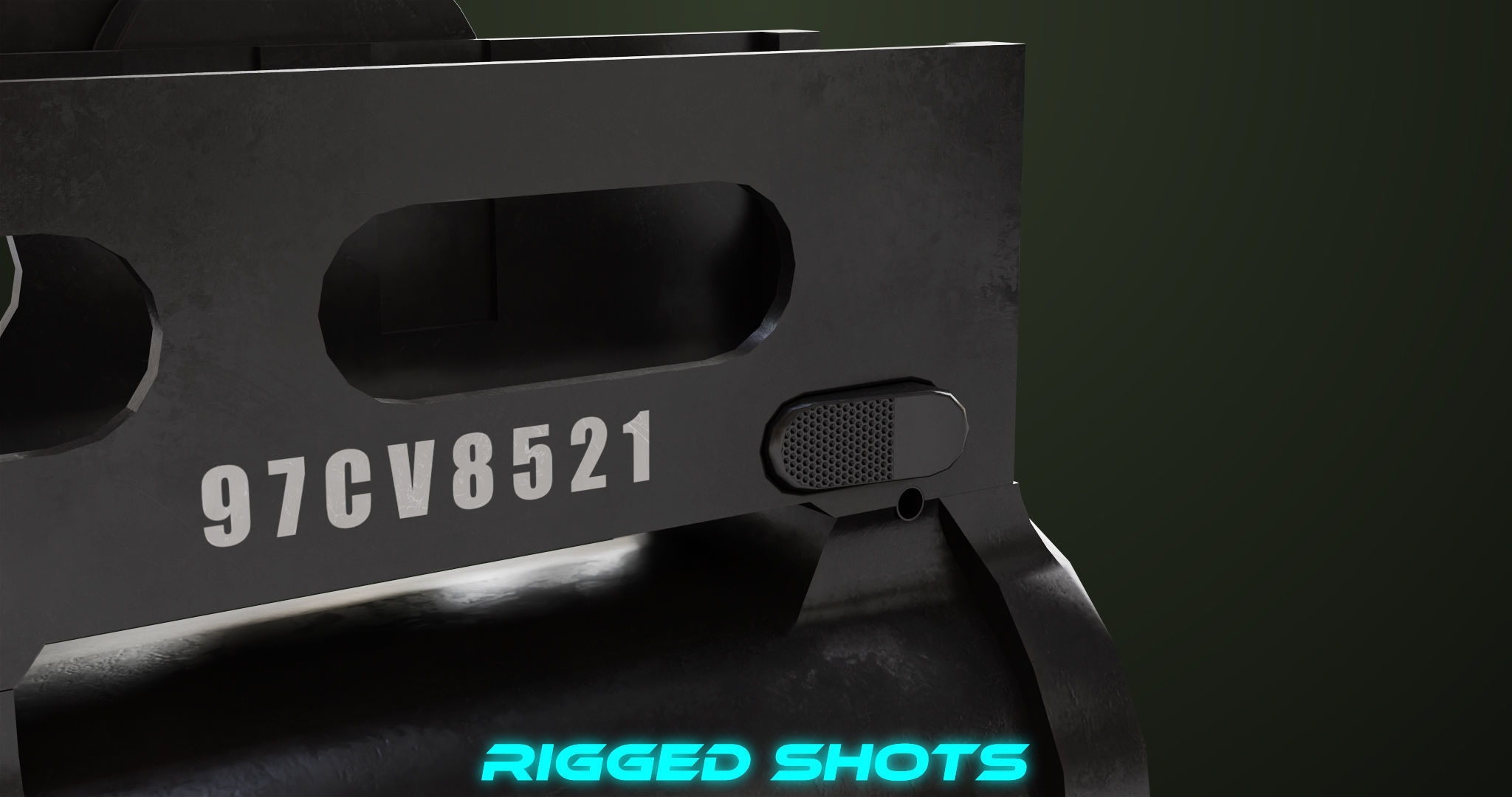 AKMS Light Machine Gun 10 Wood All PBR Unity UE Textures Low-poly 3D model_52