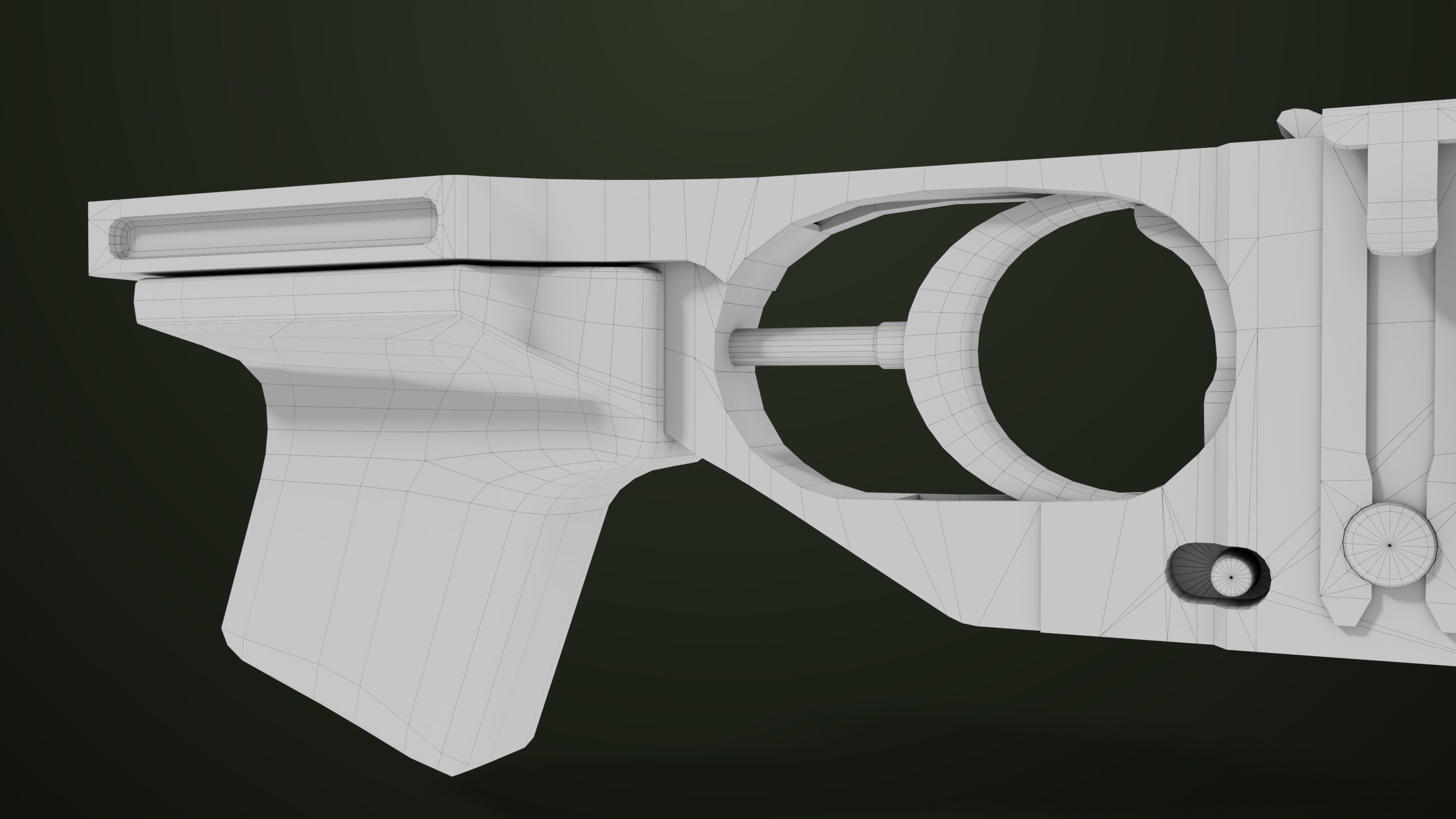 AKMS Light Machine Gun 10 Wood All PBR Unity UE Textures Low-poly 3D model_108