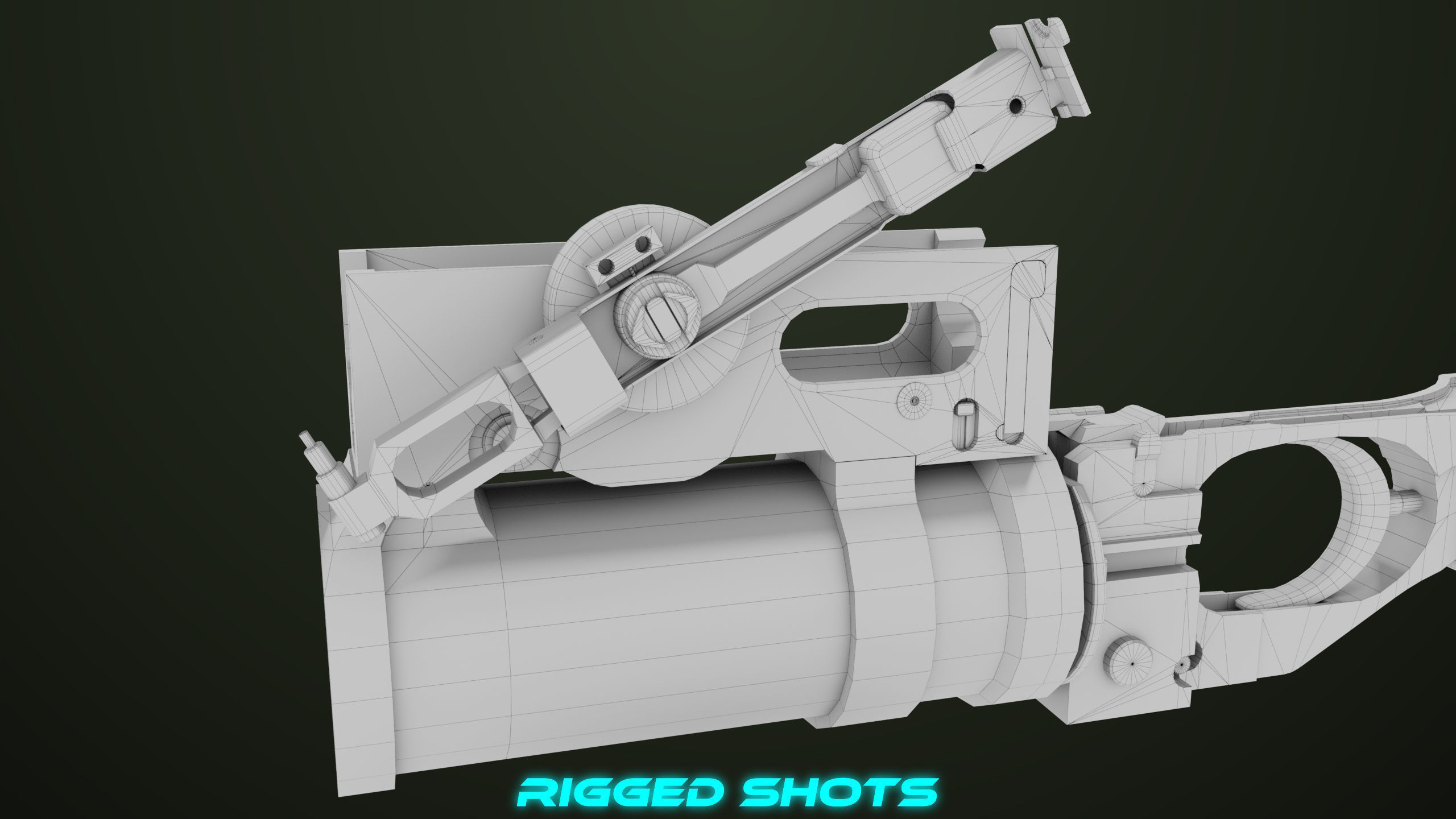 AKMS Light Machine Gun 10 Wood All PBR Unity UE Textures Low-poly 3D model_113