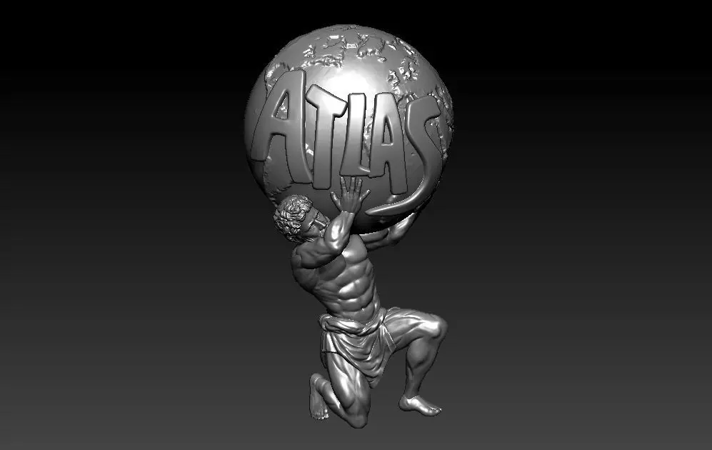 Man With Earth Model 3D print model