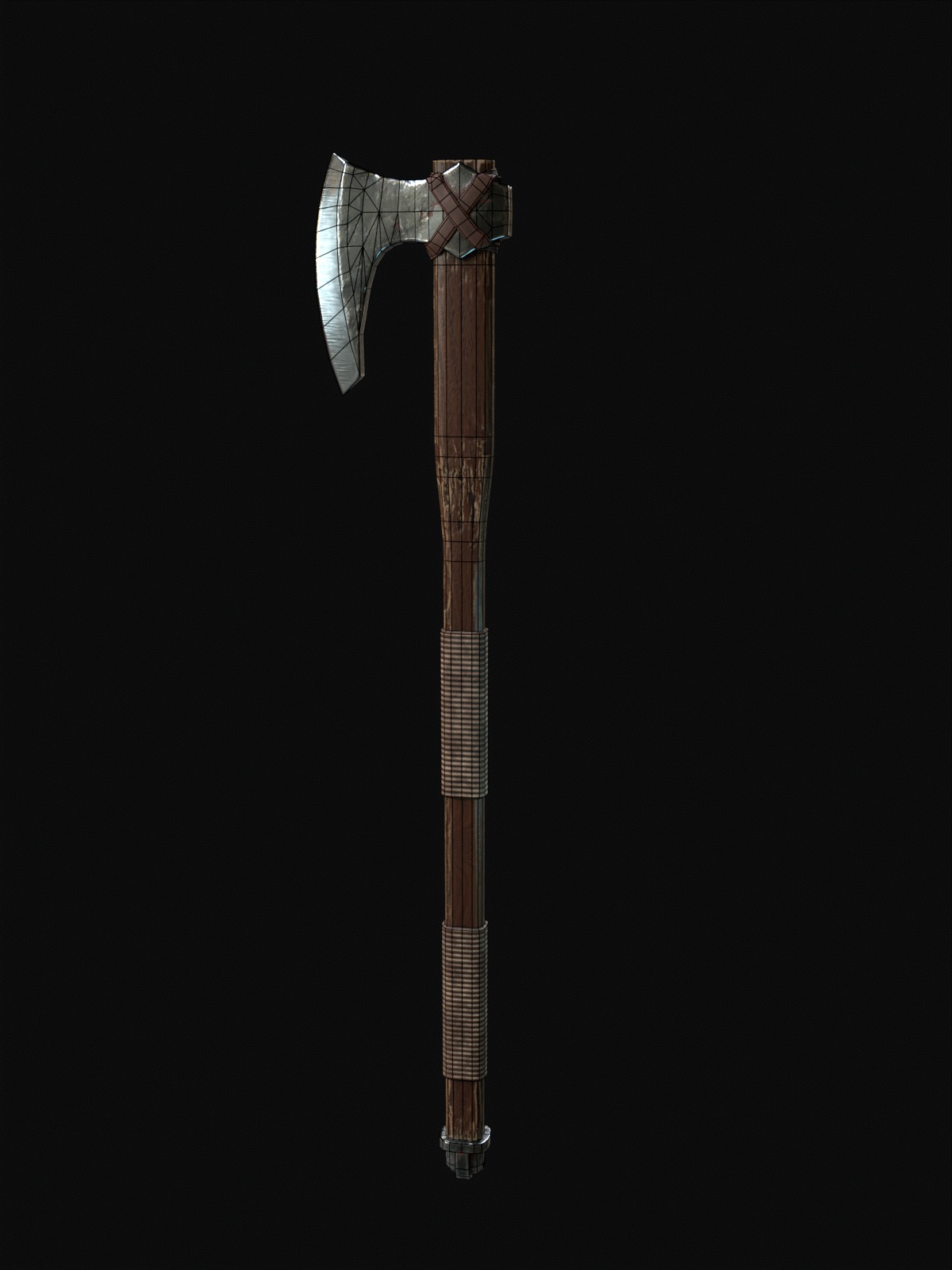 Nordic style weapon pack Low-poly 3D model_2
