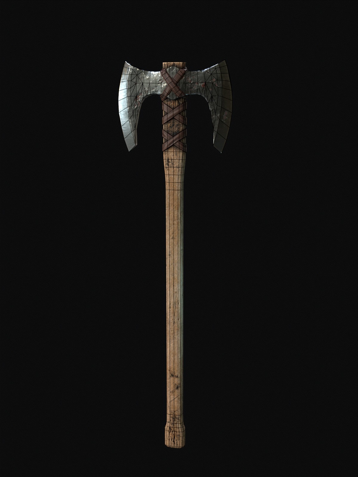 Nordic style weapon pack Low-poly 3D model_6