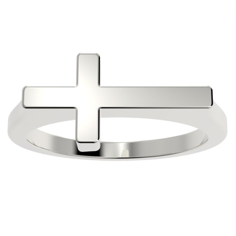 Classic cross ring 3D print model_1