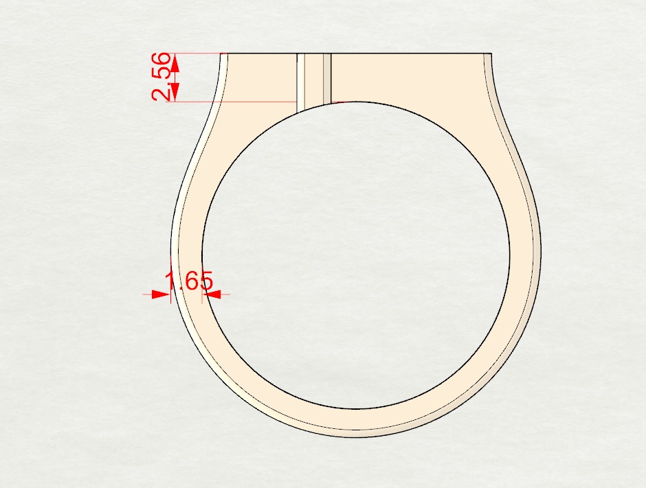 Classic cross ring 3D print model_8