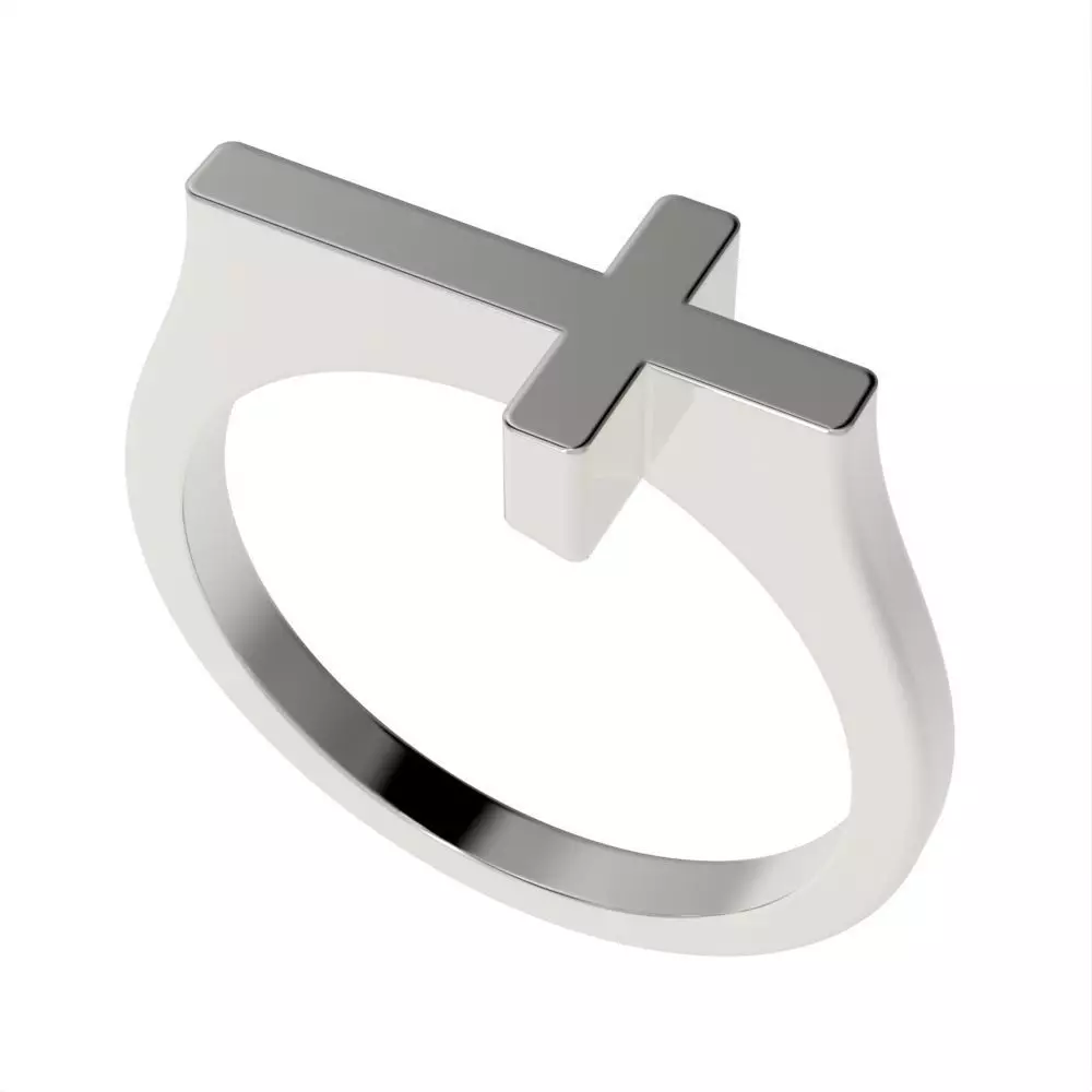 Classic cross ring 3D print model_0
