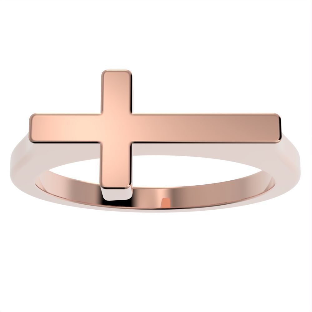 Classic cross ring 3D print model_15