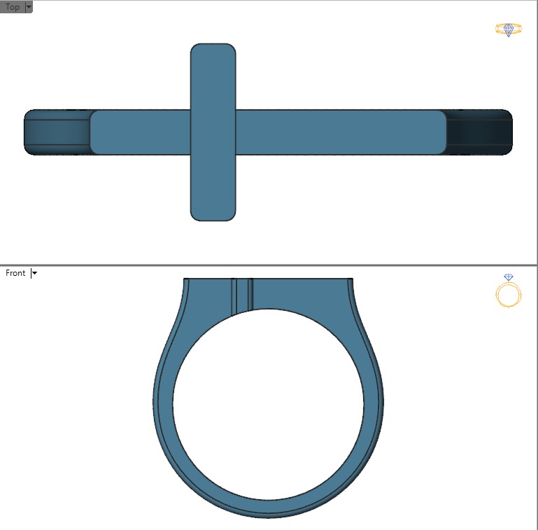 Classic cross ring 3D print model_11