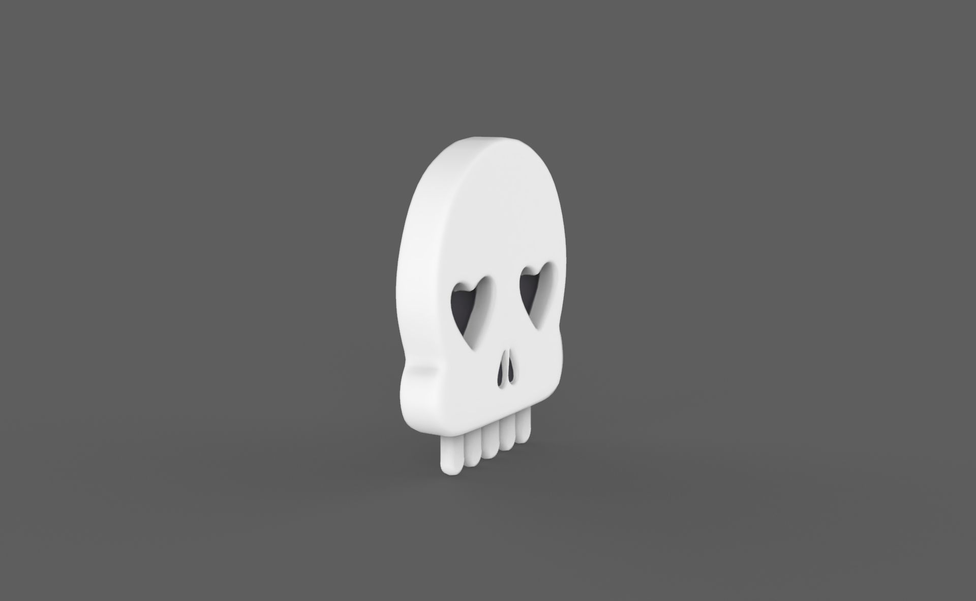 Prop114 Skull Emoji  Low-poly 3D model_15