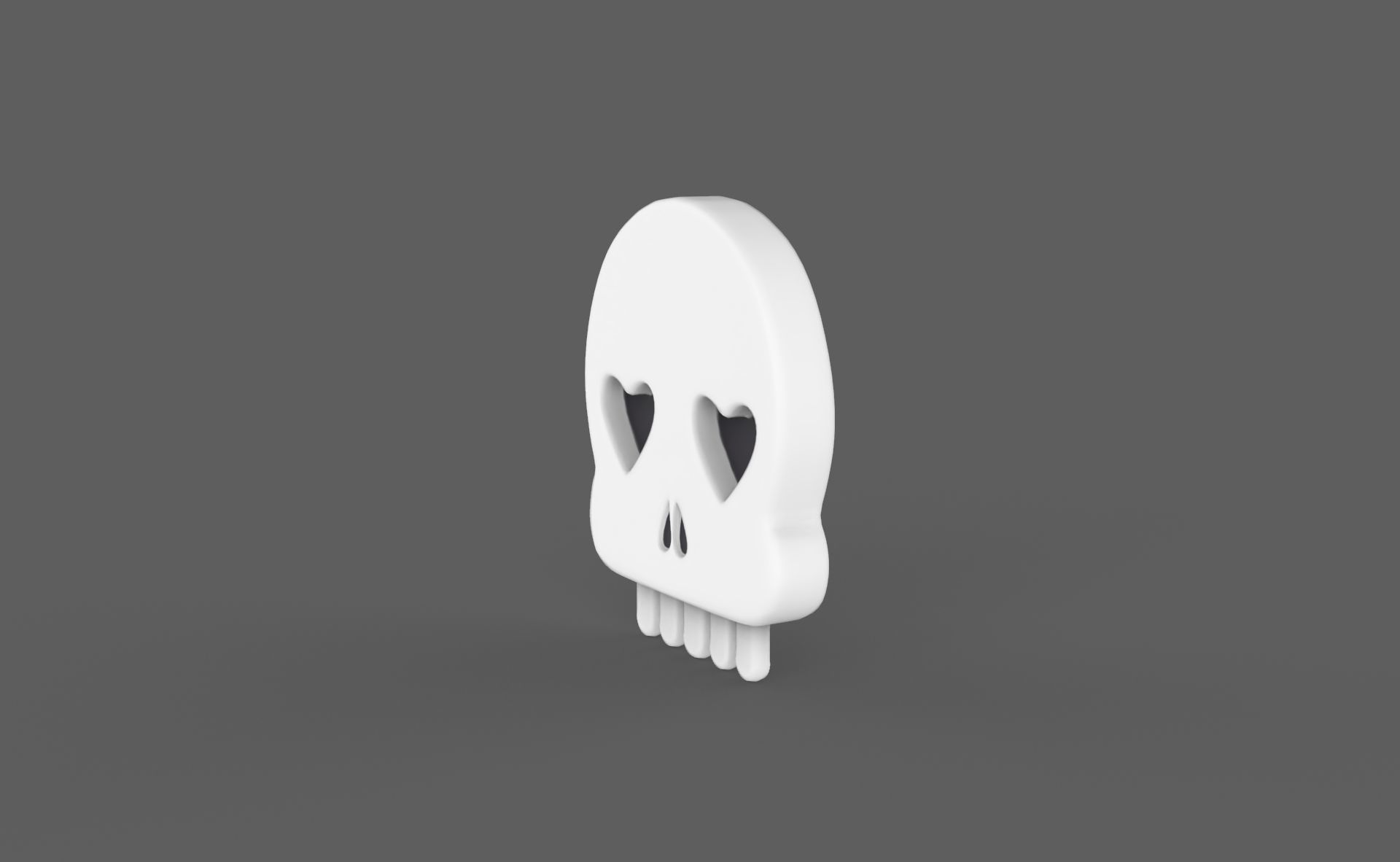 Prop114 Skull Emoji  Low-poly 3D model_2