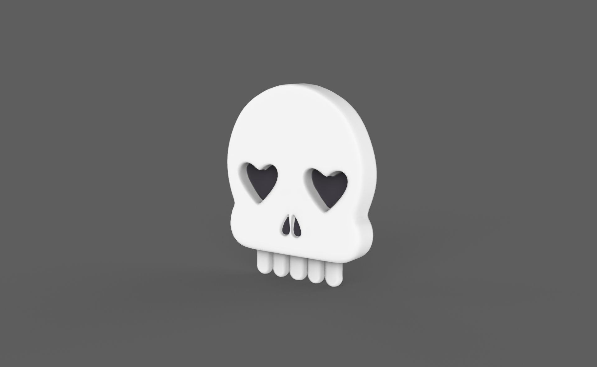 Prop114 Skull Emoji  Low-poly 3D model_1