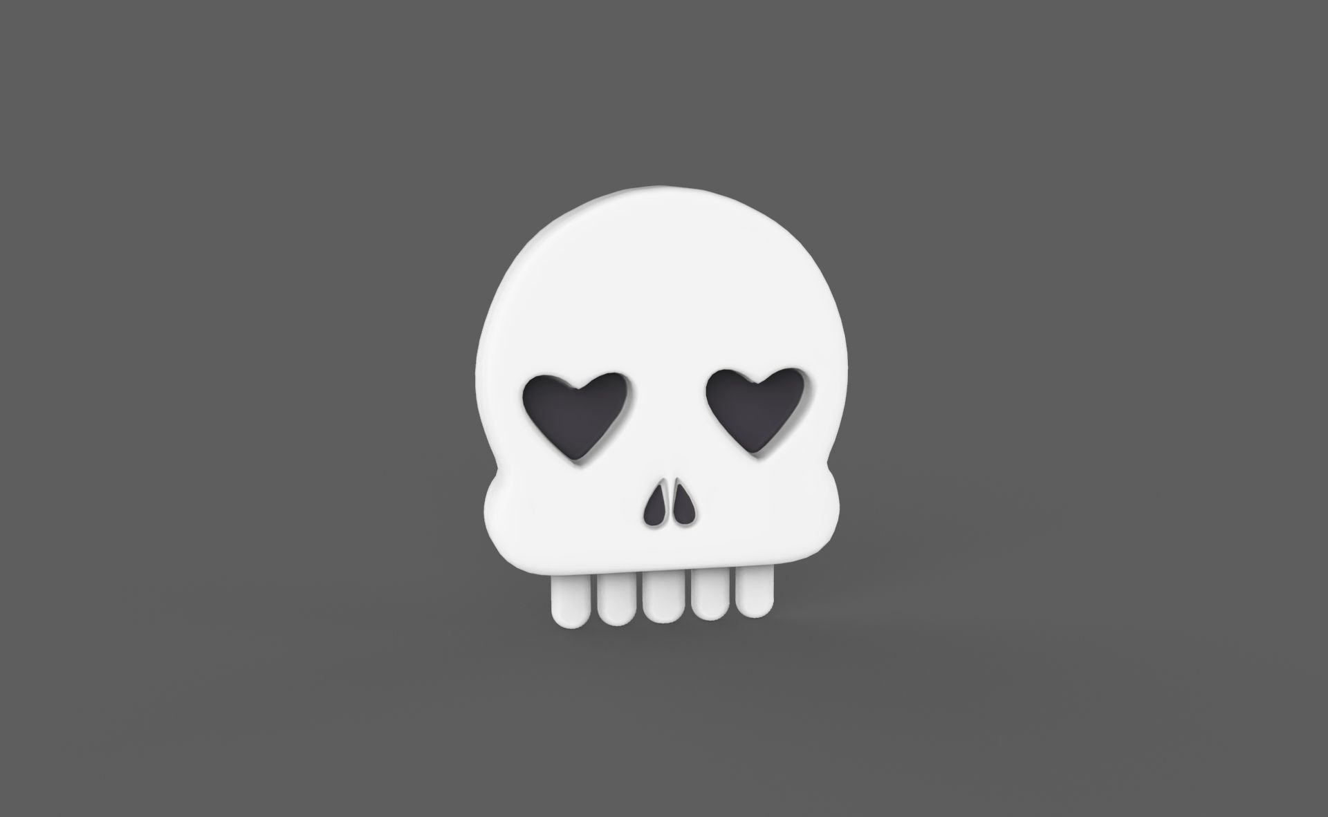 Prop114 Skull Emoji  Low-poly 3D model_17