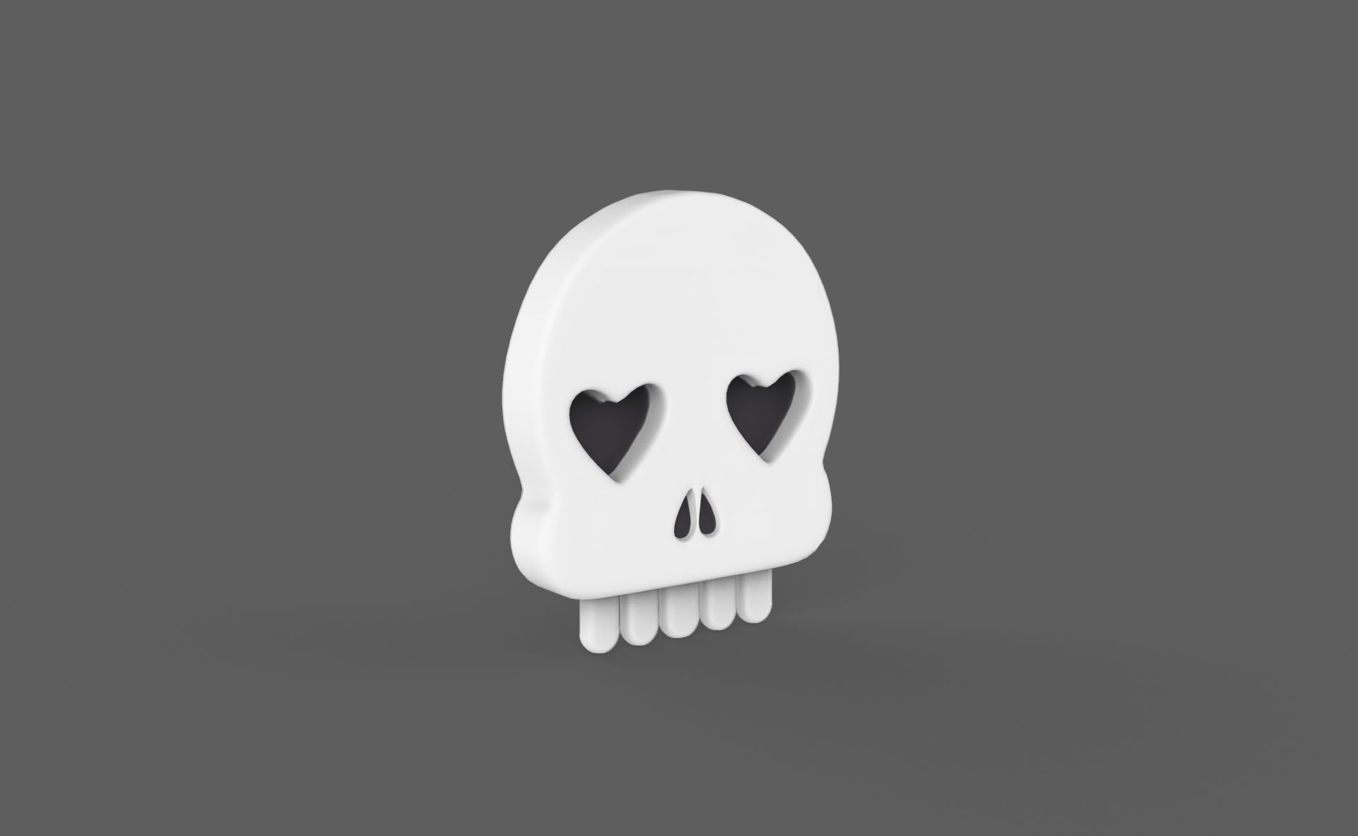 Prop114 Skull Emoji  Low-poly 3D model_16