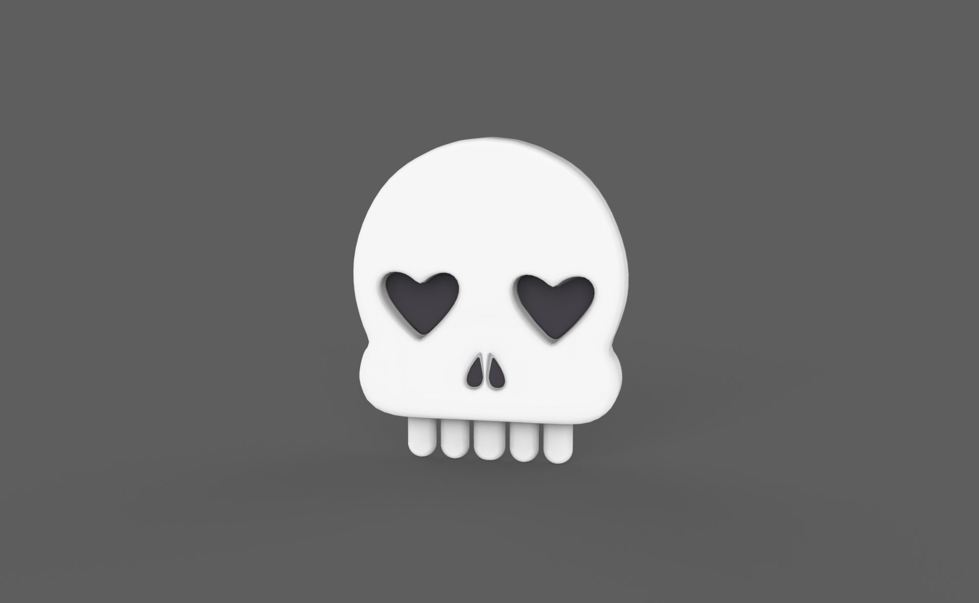Prop114 Skull Emoji  Low-poly 3D model_18