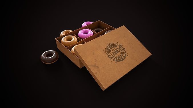 Donuts Low-poly 3D model 5