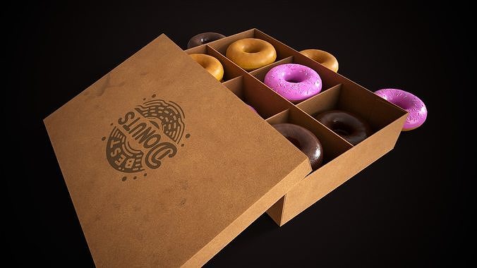 Donuts Low-poly 3D model 6