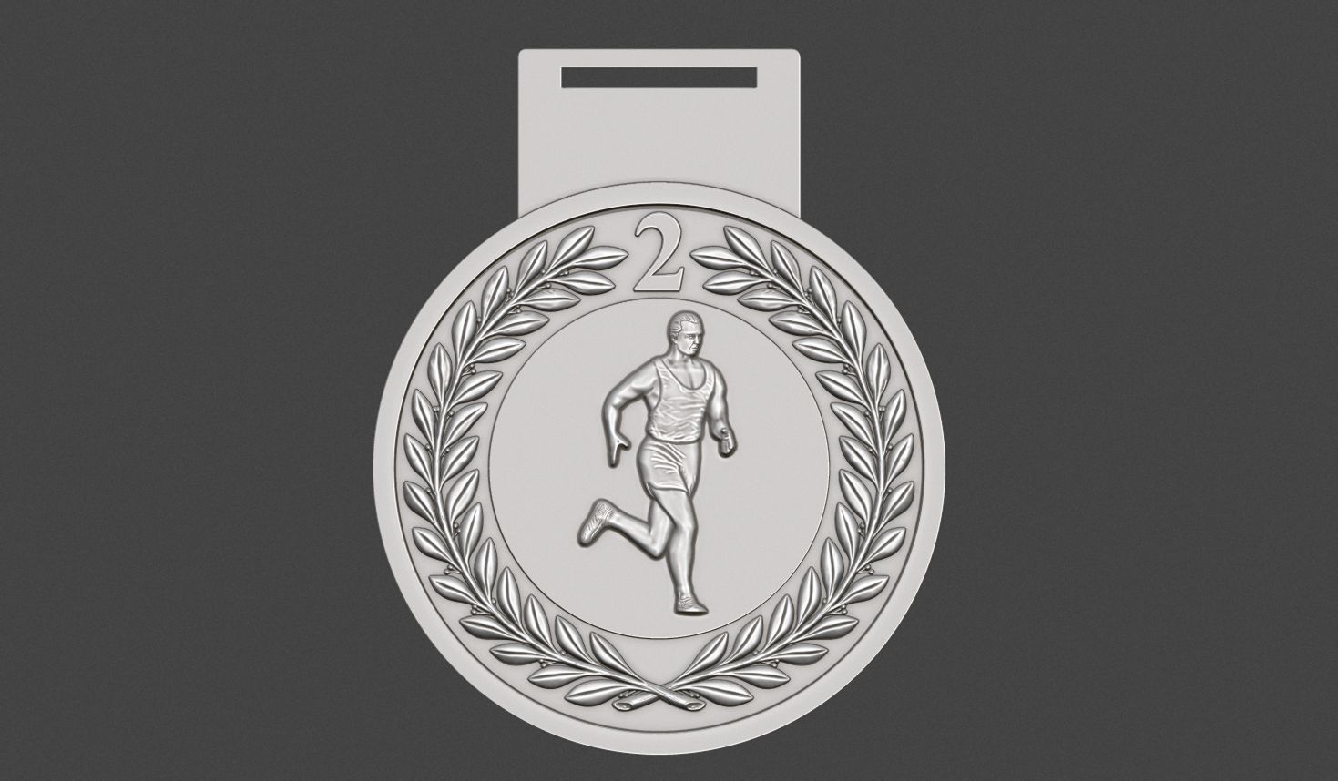 Men Running Award Medals 3D print model_2