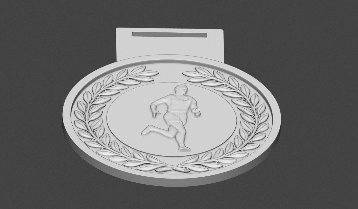 Men Running Award Medals 3D print model_5