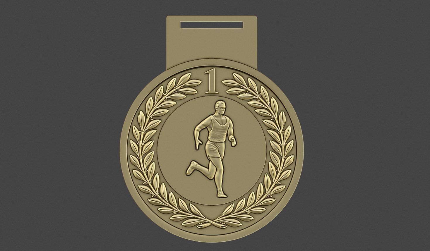 Men Running Award Medals 3D print model_1