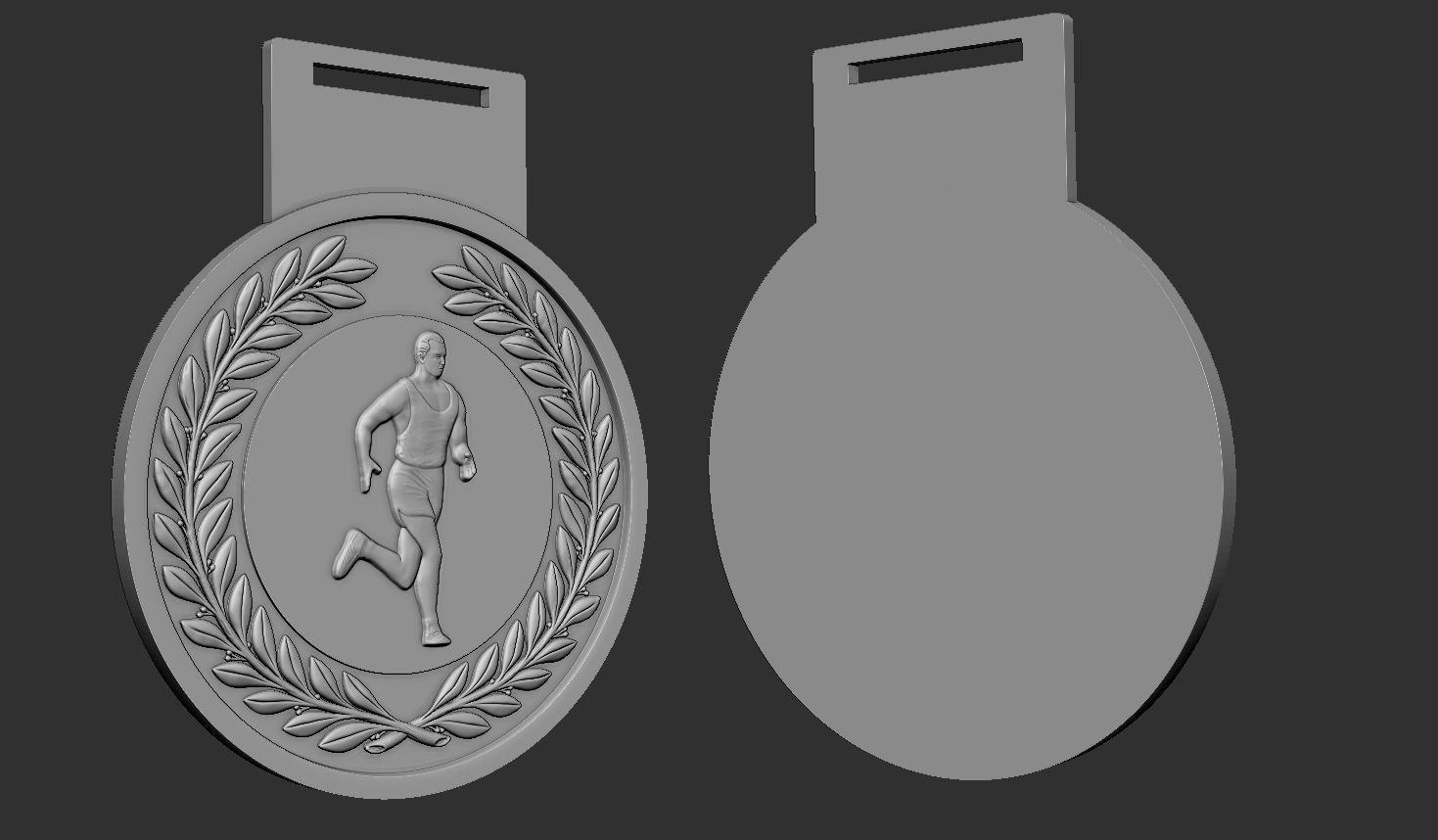 Men Running Award Medals 3D print model_6