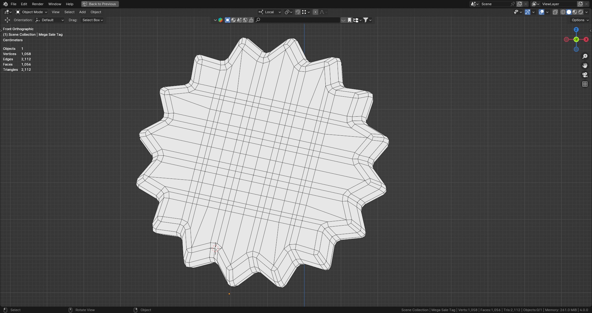 Marketing Icons - Mega Sale Tag Low-poly 3D model_10