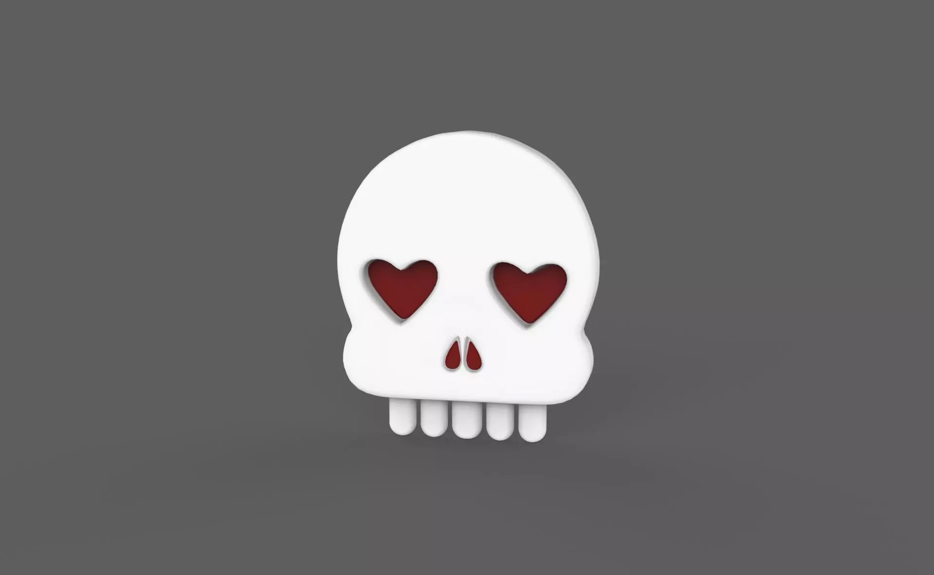 Prop115 Skull Emoji  Low-poly 3D model_0