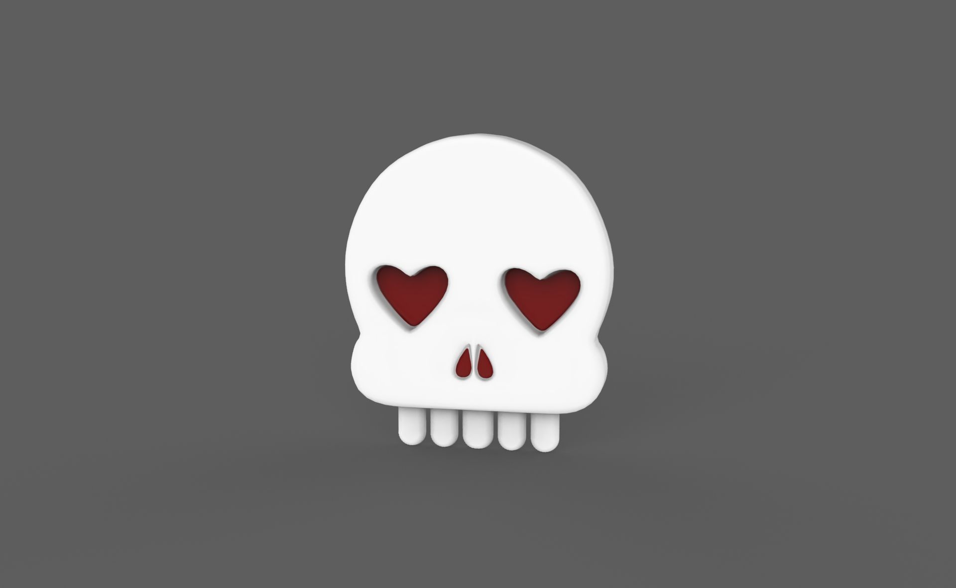 Prop115 Skull Emoji  Low-poly 3D model_18