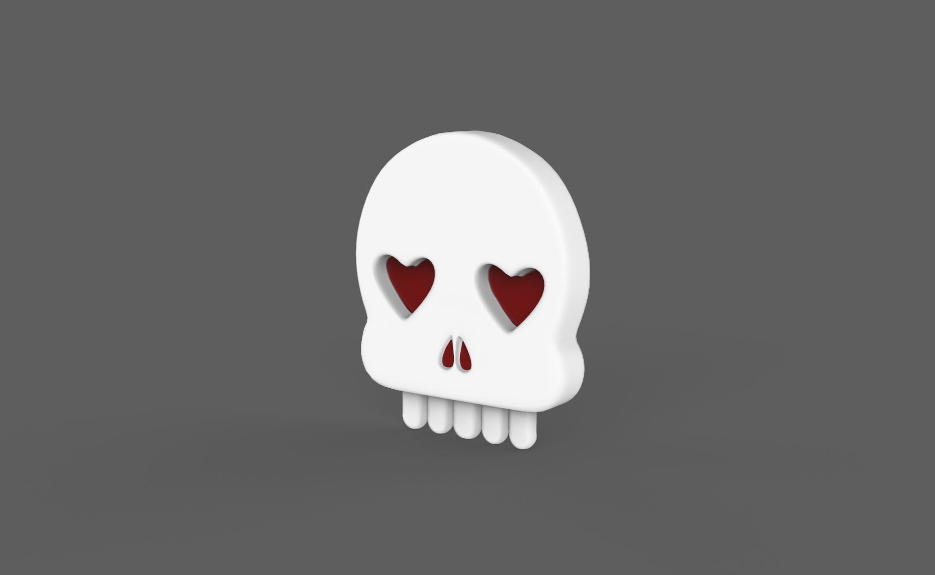 Prop115 Skull Emoji  Low-poly 3D model_1