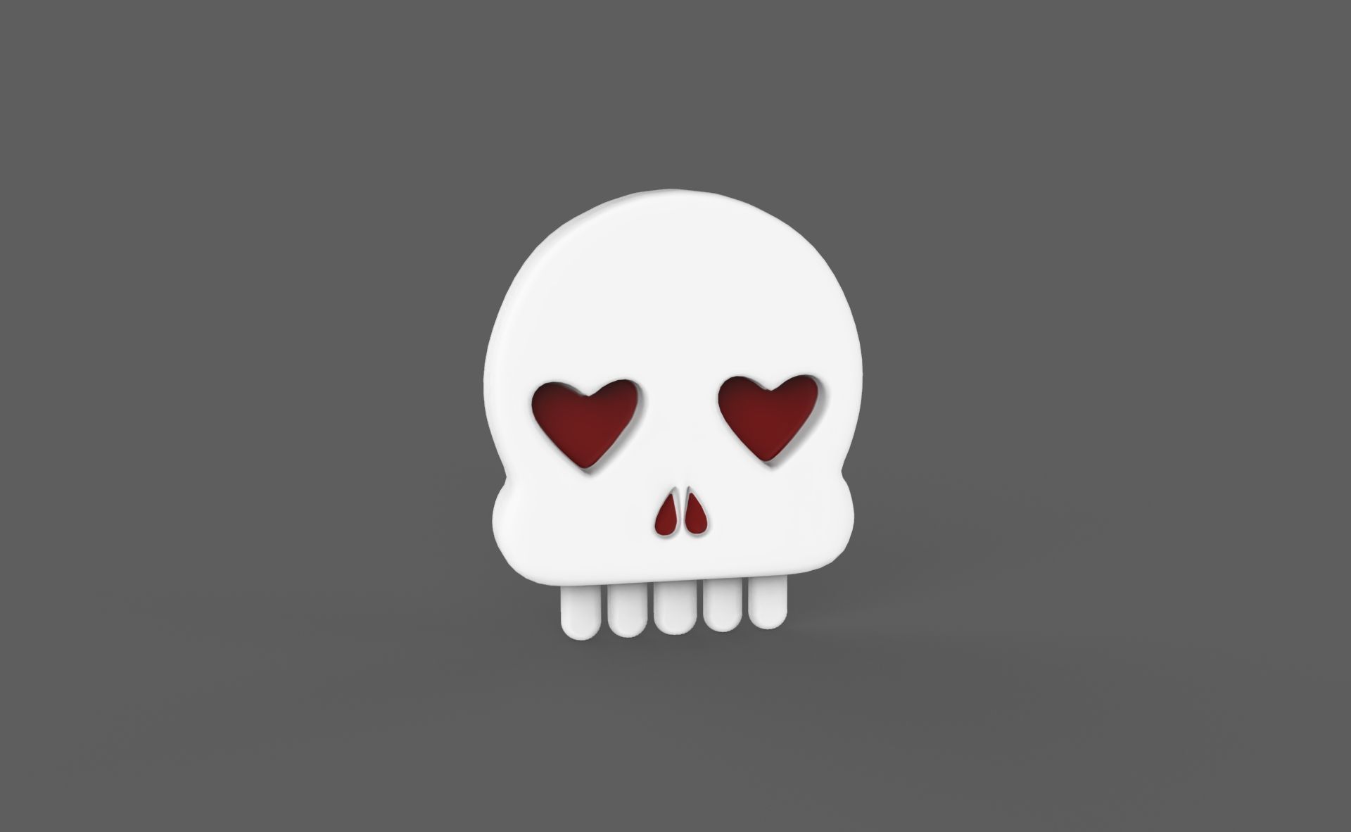 Prop115 Skull Emoji  Low-poly 3D model_17