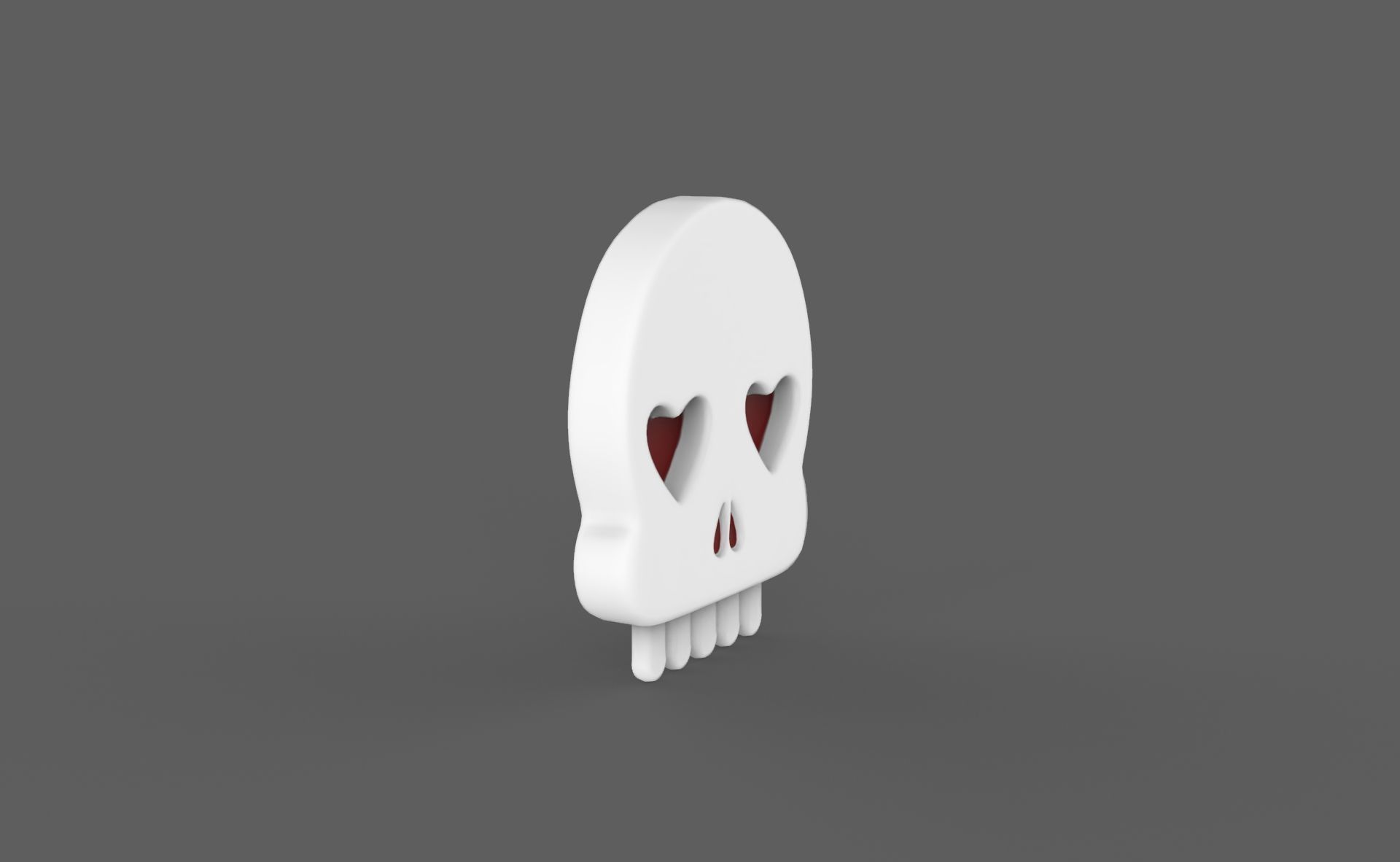 Prop115 Skull Emoji  Low-poly 3D model_15