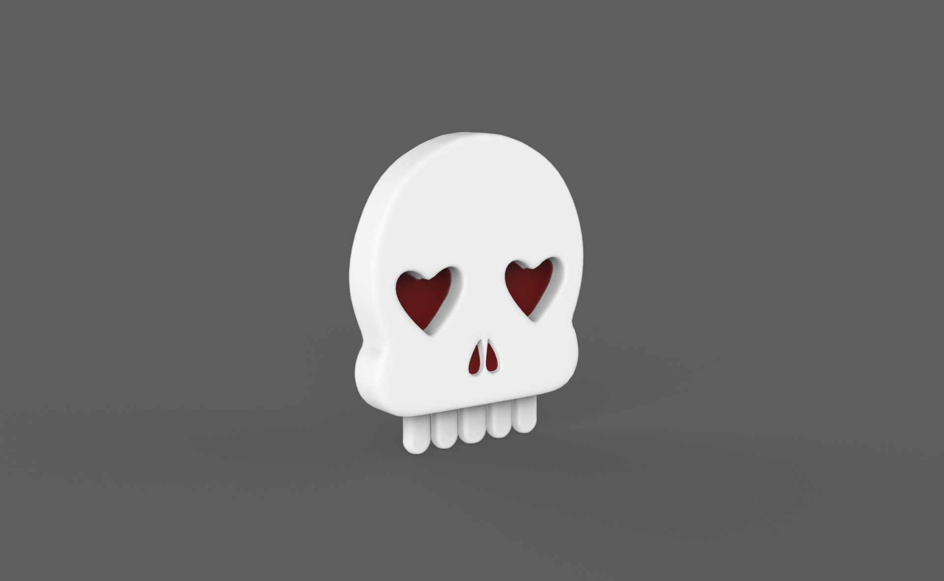 Prop115 Skull Emoji  Low-poly 3D model_16