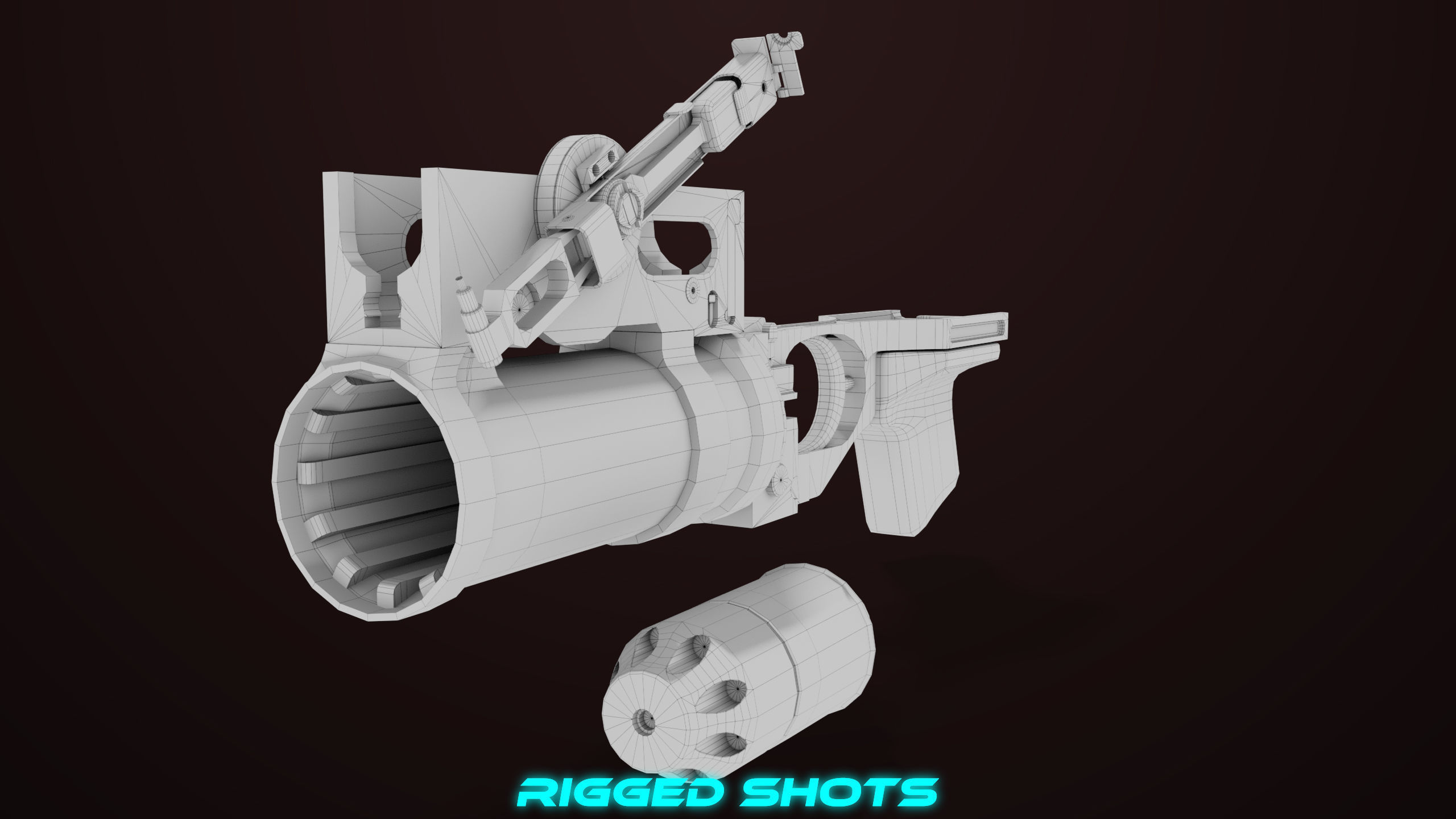 AKMS Light Machine Gun 10 Metal All PBR Unity Low-poly 3D model_109