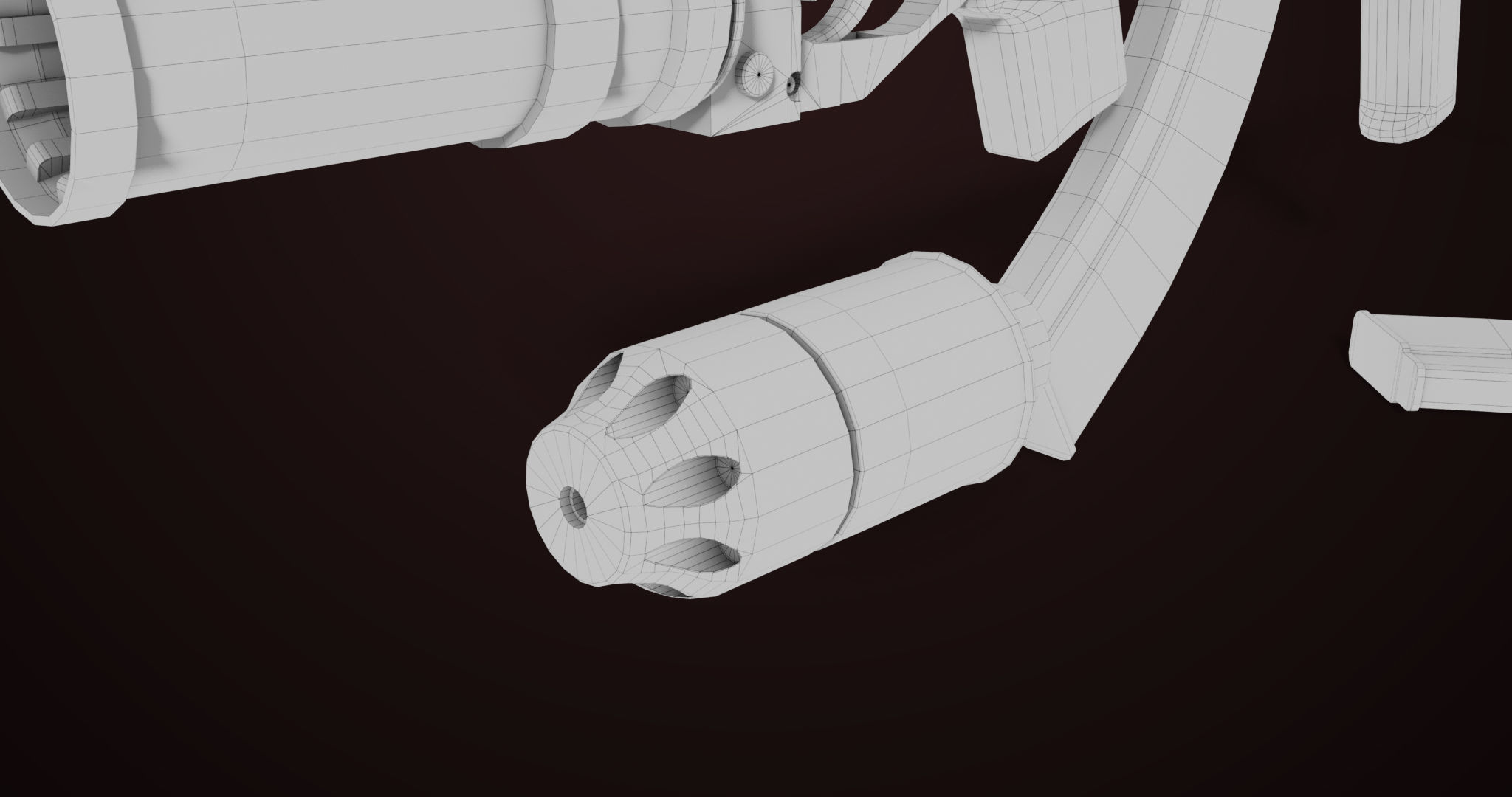 AKMS Light Machine Gun 10 Metal All PBR Unity Low-poly 3D model_92