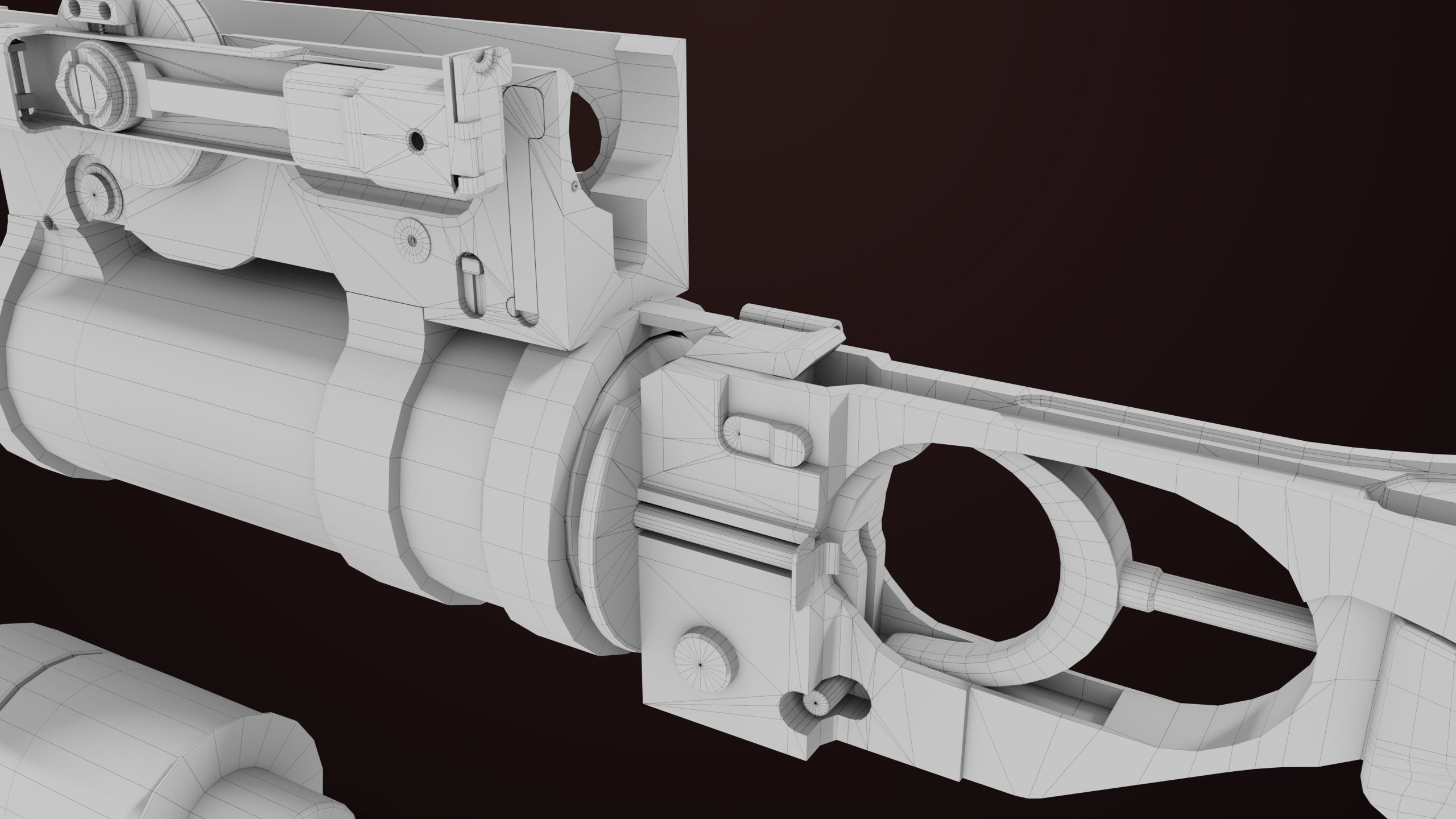 AKMS Light Machine Gun 10 Metal All PBR Unity Low-poly 3D model_101