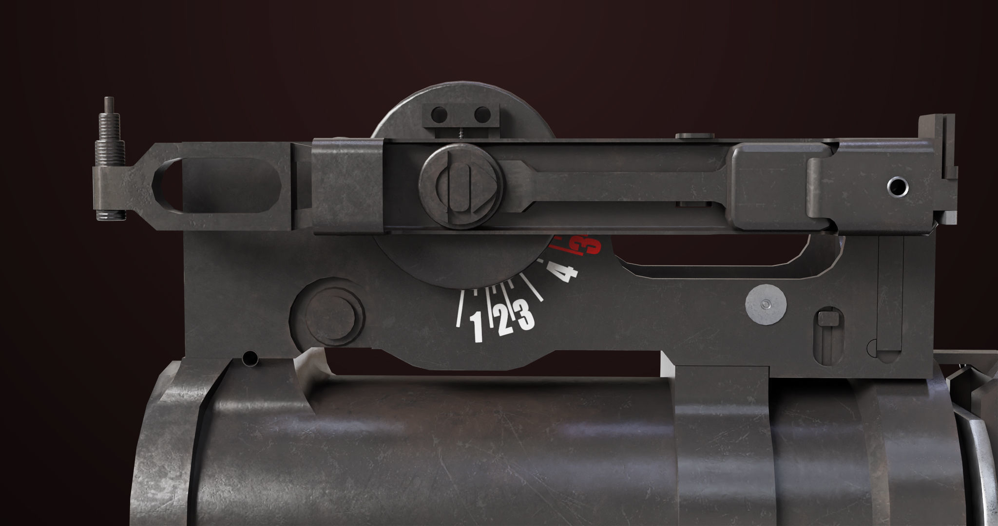 AKMS Light Machine Gun 10 Metal All PBR Unity Low-poly 3D model_39