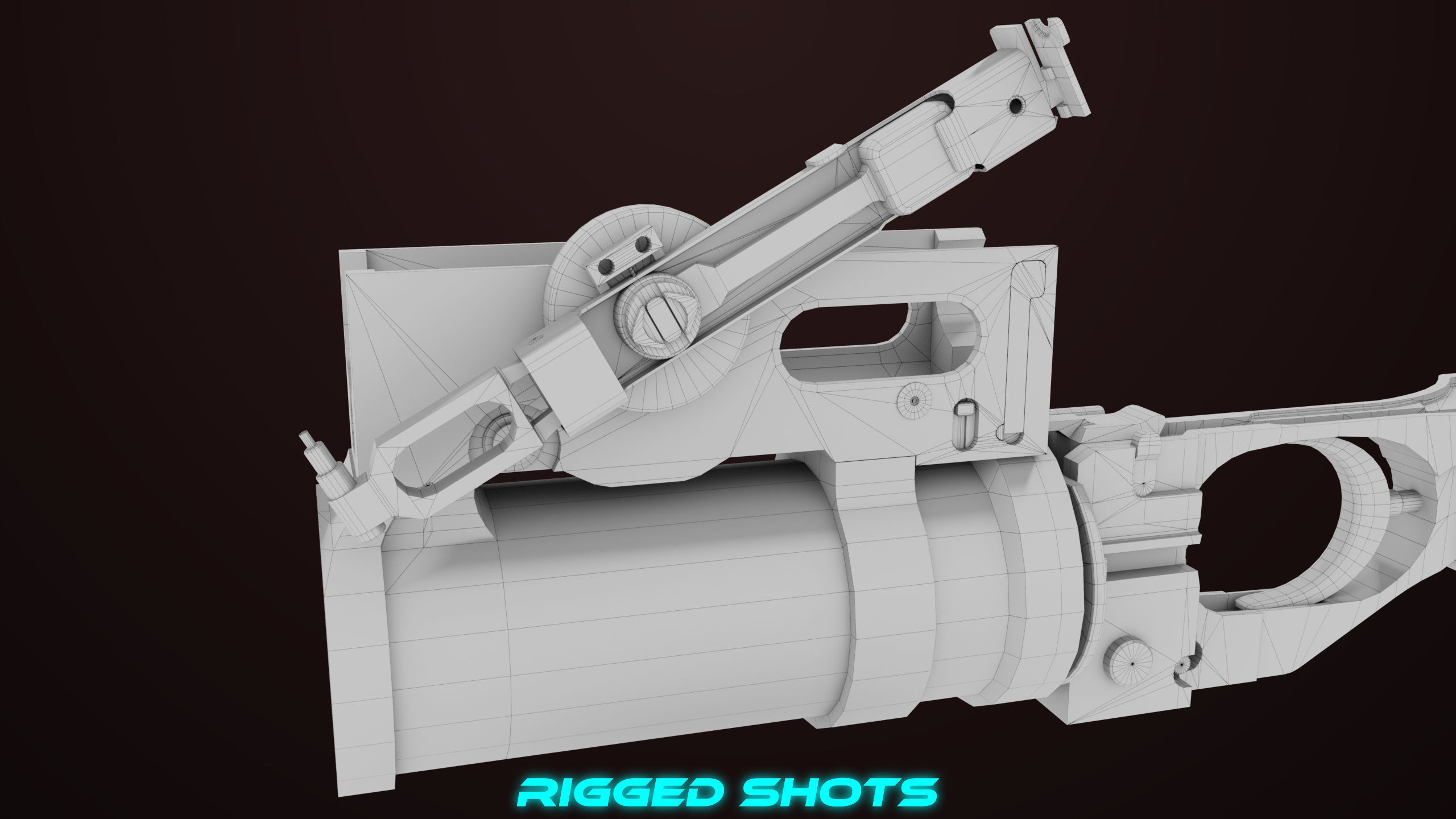 AKMS Light Machine Gun 10 Metal All PBR Unity Low-poly 3D model_111