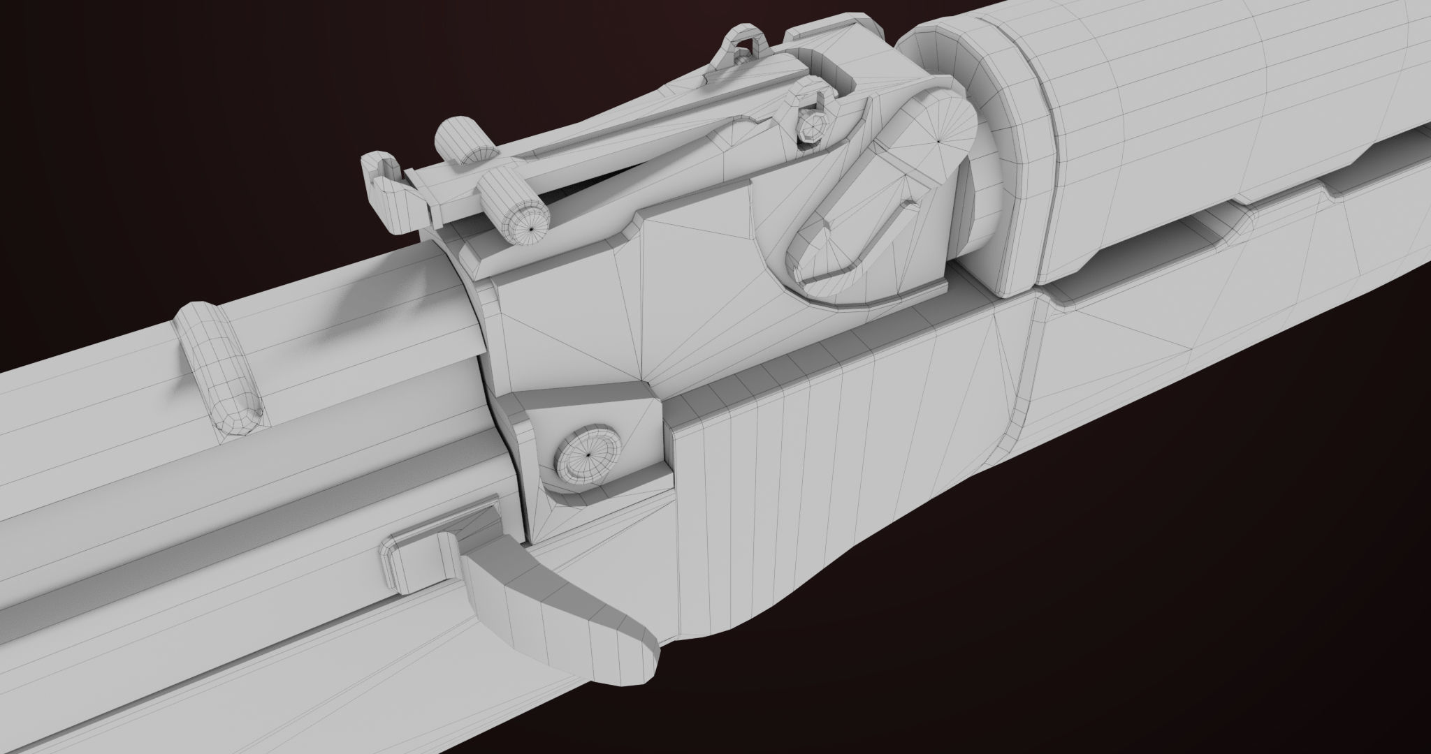 AKMS Light Machine Gun 10 Metal All PBR Unity Low-poly 3D model_78