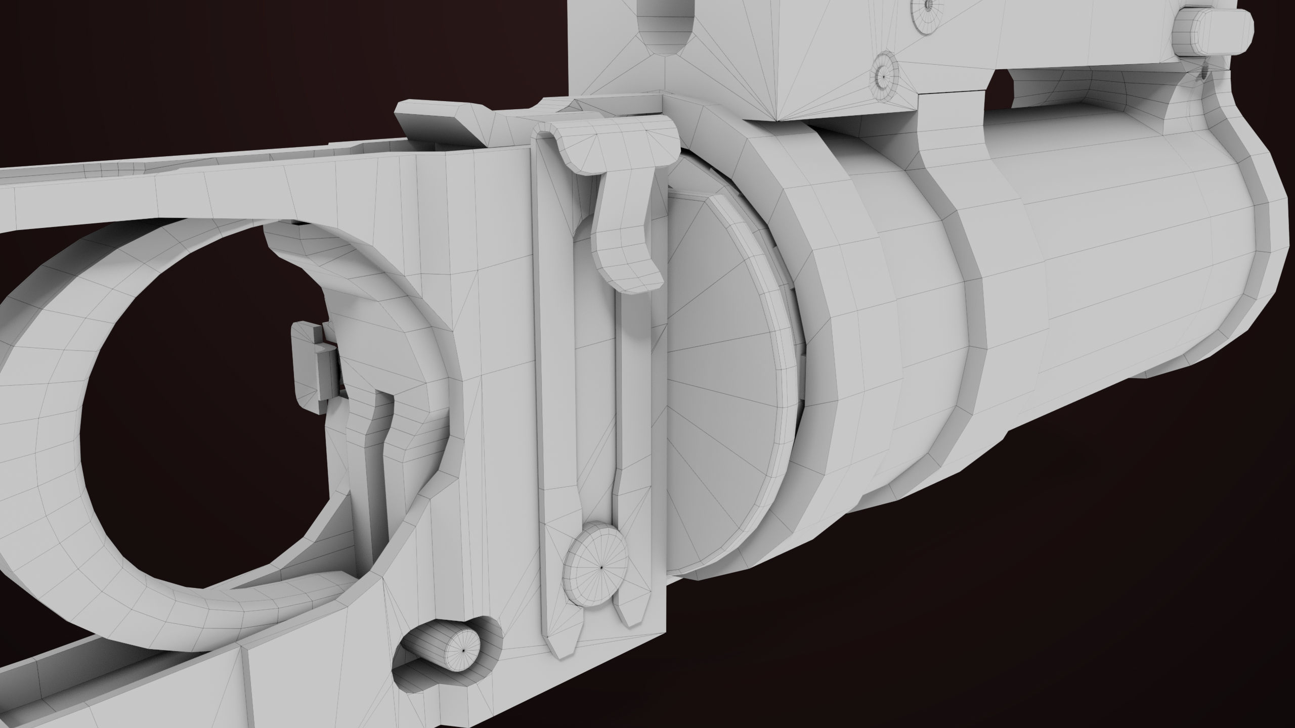 AKMS Light Machine Gun 10 Metal All PBR Unity Low-poly 3D model_104