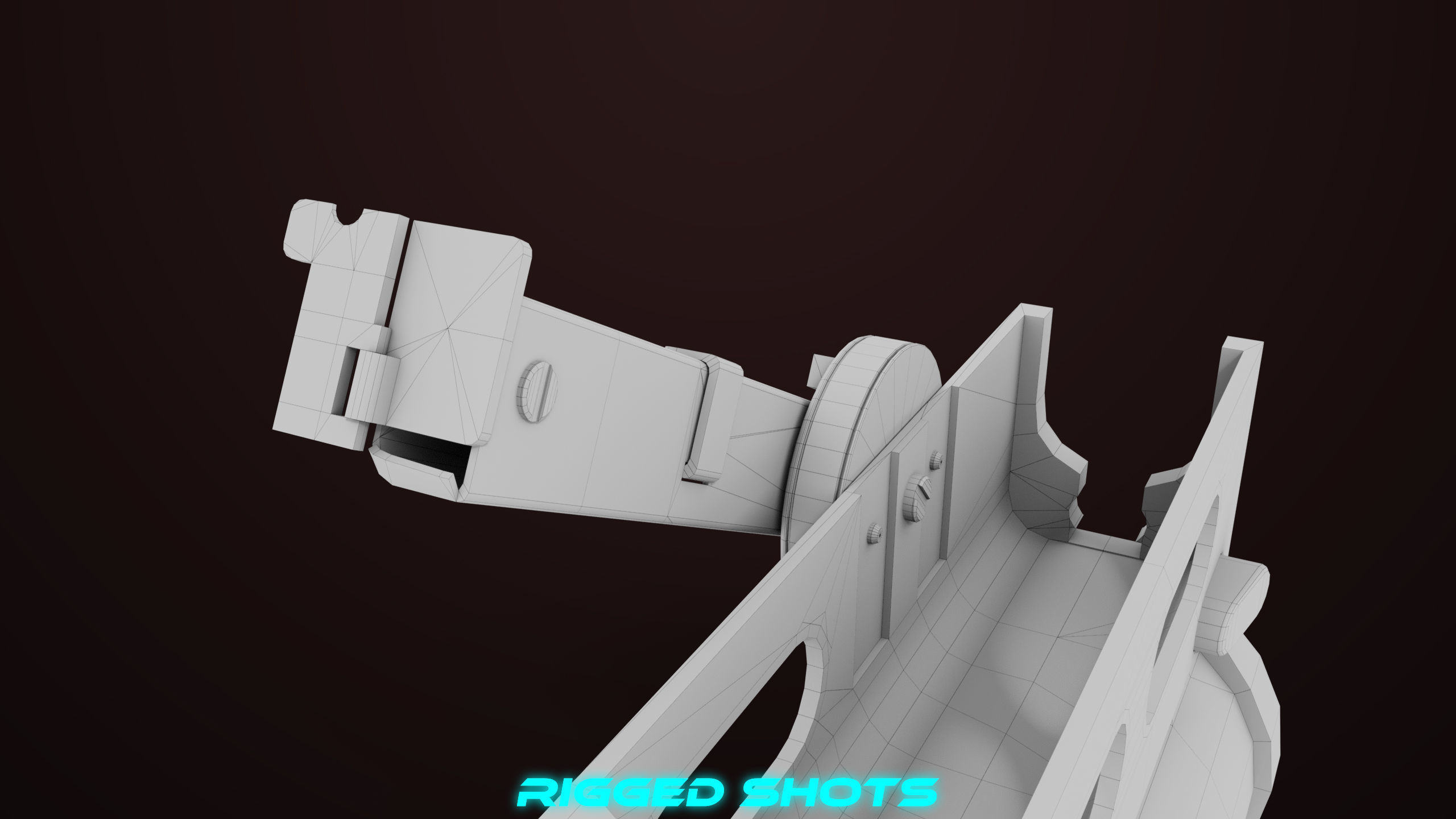 AKMS Light Machine Gun 10 Metal All PBR Unity Low-poly 3D model_112