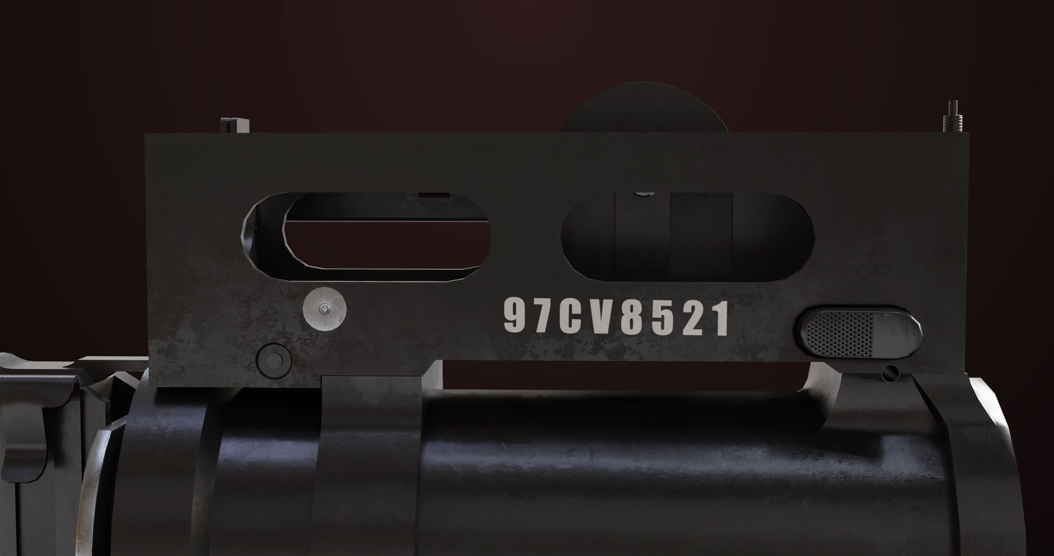 AKMS Light Machine Gun 10 Metal All PBR Unity Low-poly 3D model_40