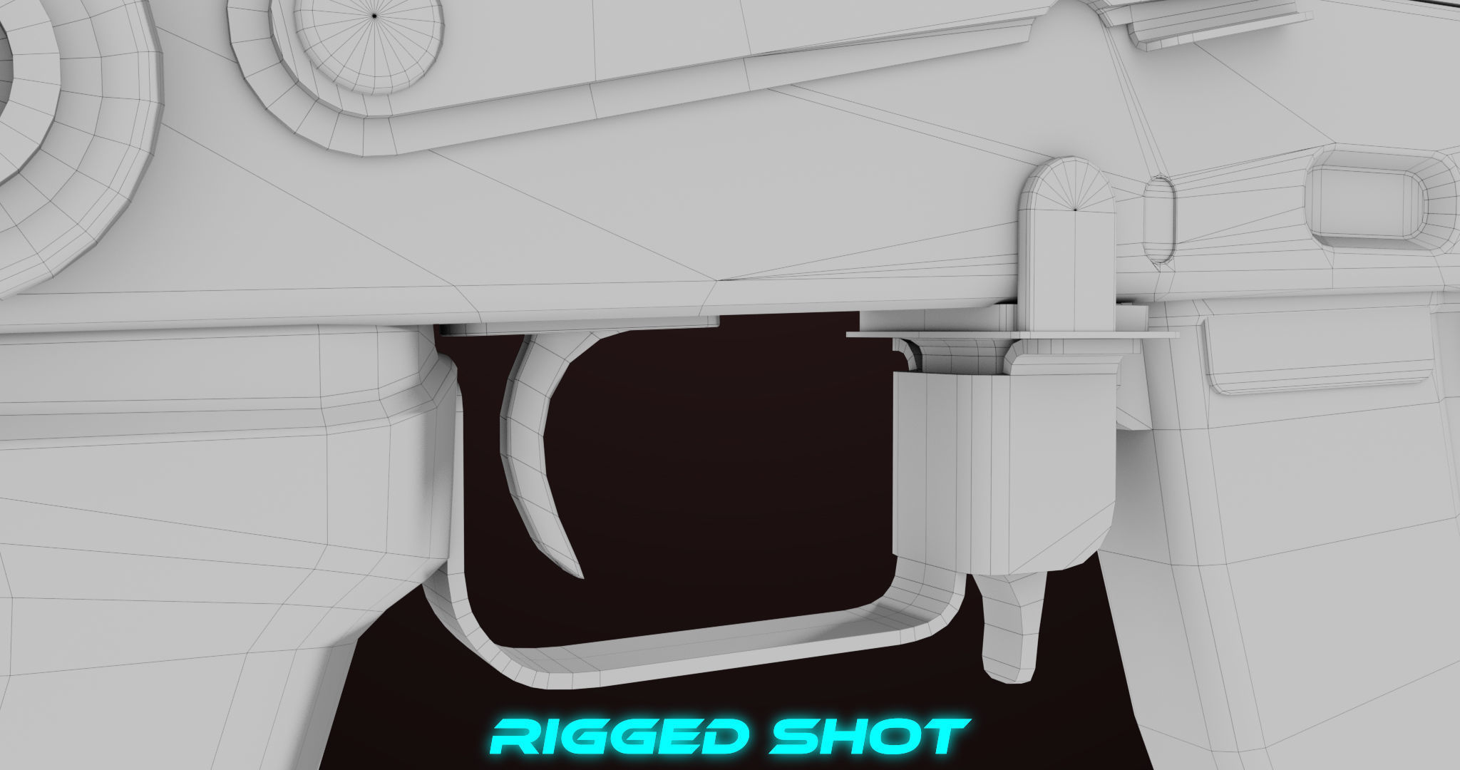 AKMS Light Machine Gun 10 Metal All PBR Unity Low-poly 3D model_69