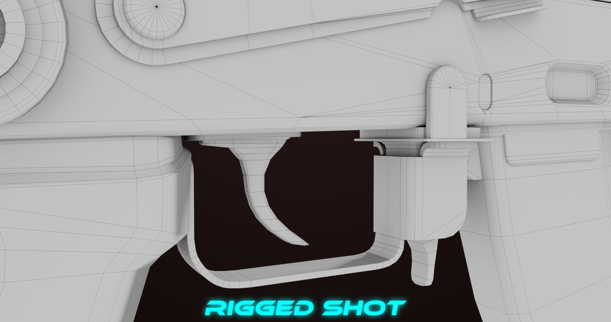 AKMS Light Machine Gun 10 Metal All PBR Unity Low-poly 3D model_68