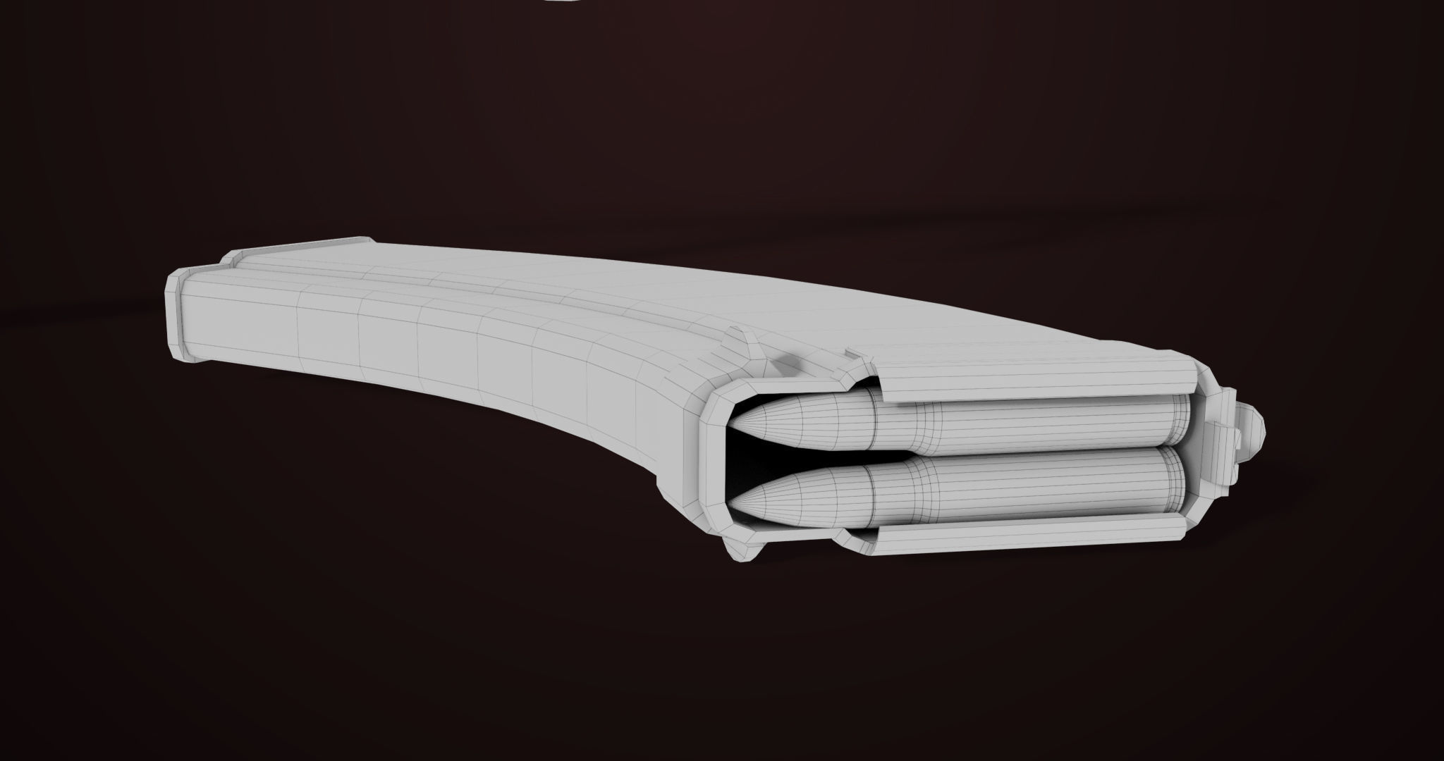 AKMS Light Machine Gun 10 Metal All PBR Unity Low-poly 3D model_85