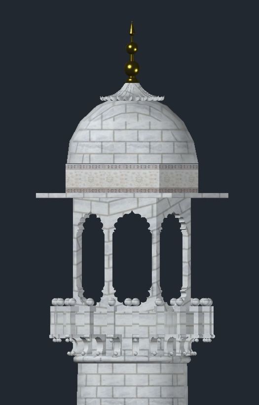 Taj Mahal CAD Model 3D print model_6