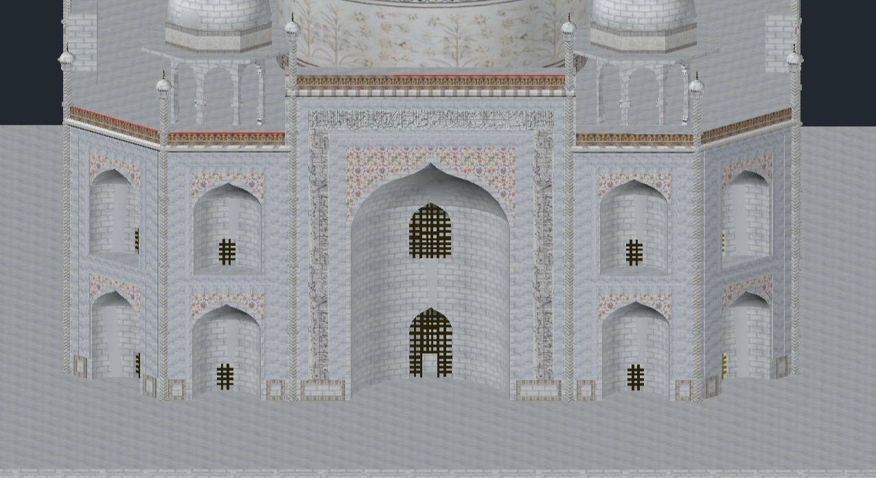 Taj Mahal CAD Model 3D print model_10