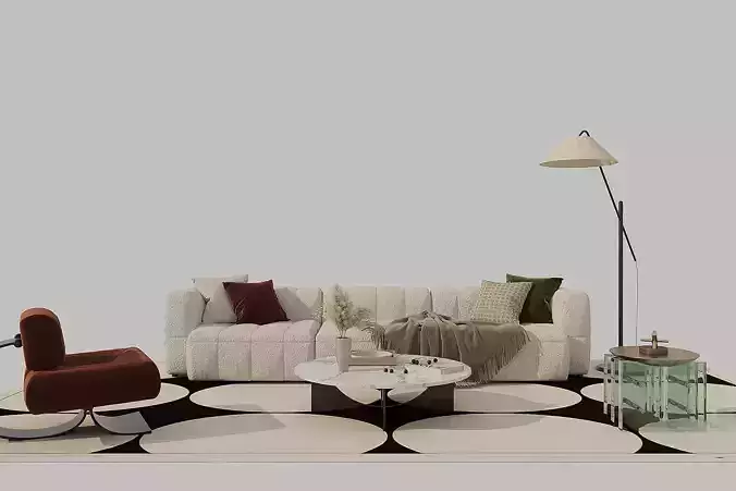 Living room sofa and coffee table combination