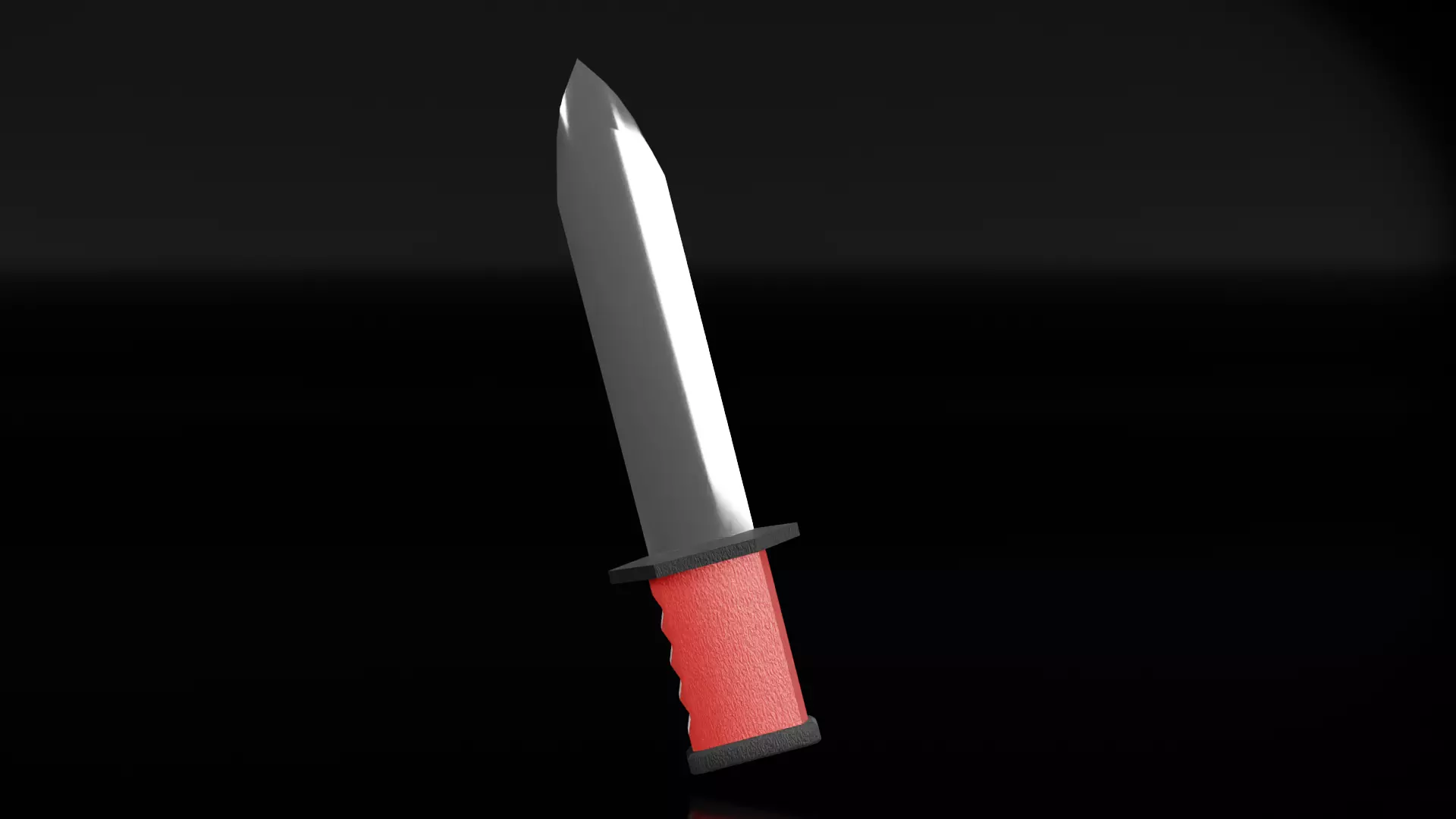 Zombie Knife Low-poly 3D model_0
