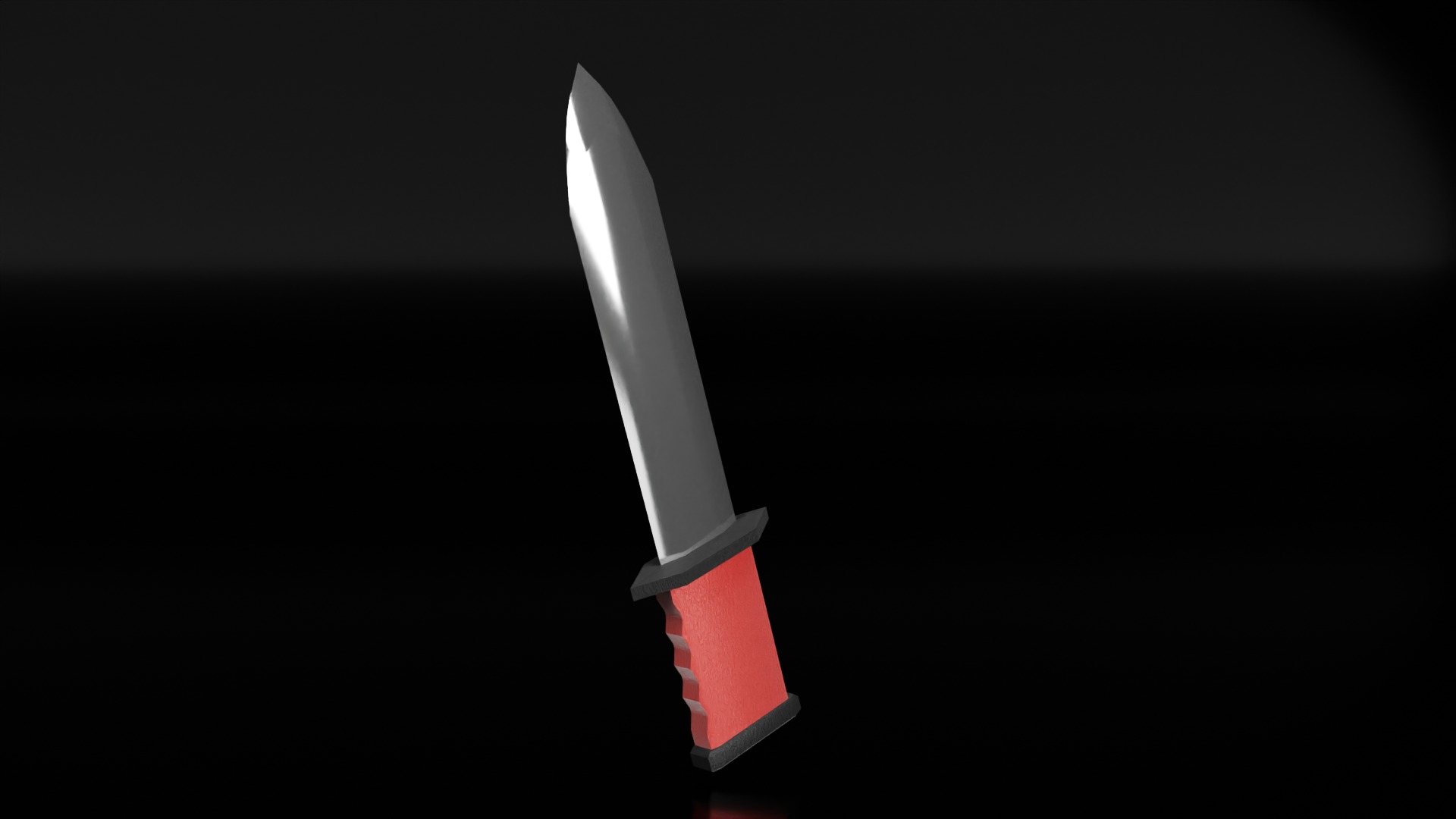 Zombie Knife Low-poly 3D model_5
