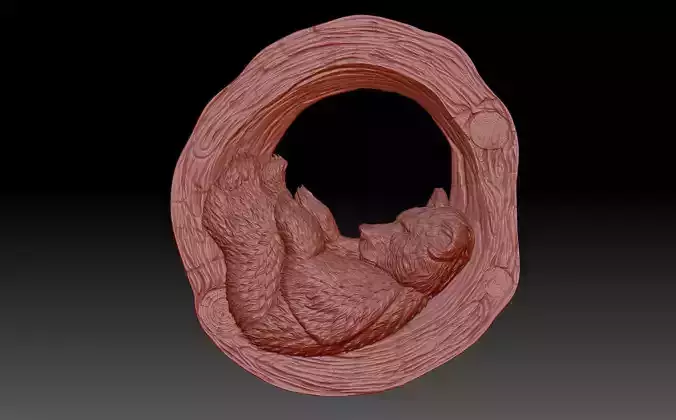 Little bear cub 3D print model